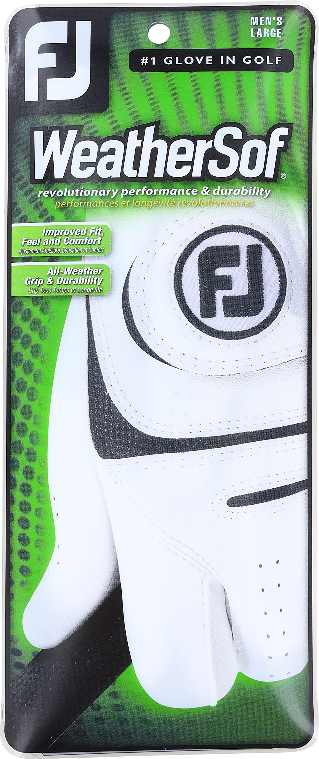 FootJoy WeatherSof - Guantes de golf para hombre, tamaño pequeño, regular