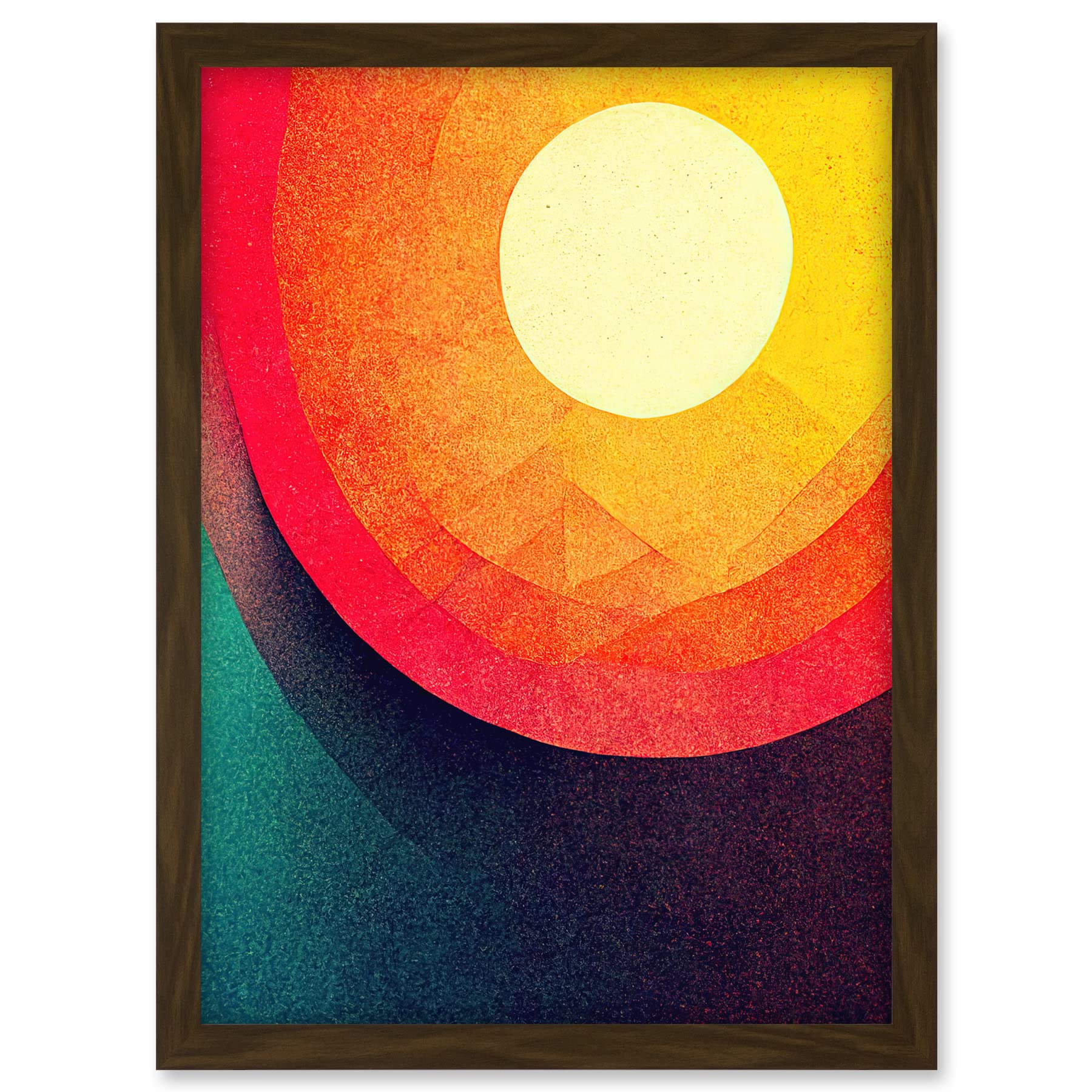 Doppelganger33 LTD The Relentless Sun Abstract Artwork Framed A3 Wall Art Print