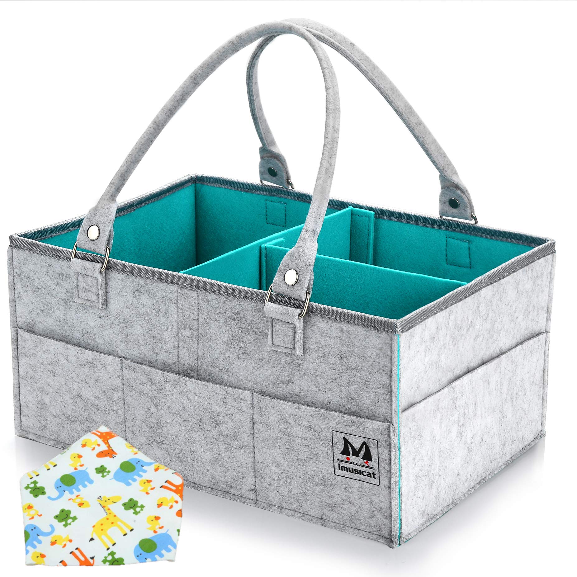 Baby Diaper Caddy Organizer - All Baby Essentials in One Spot - Perfect for Baby Girl - Diaper Pails - Portable Nursery Basket