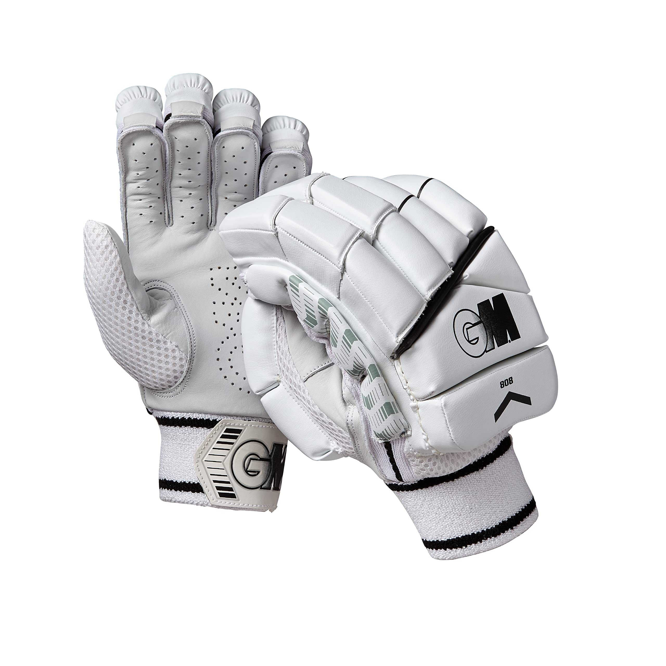 Gunn & Moore GM 808 Cricket Batting Gloves, Youths - 18.25cm, Right Handed, One Pair