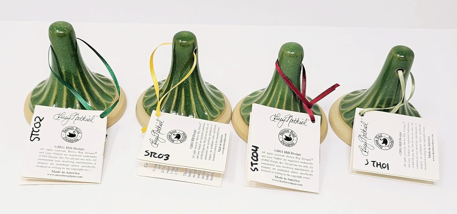 Brown Bag Ceramic Set of 4 Celtic Symbols Cookie Stamp Design Kitchen Tools Backing Supplies Christmas Pie Birthday Present Teatime Housewarming Gift
