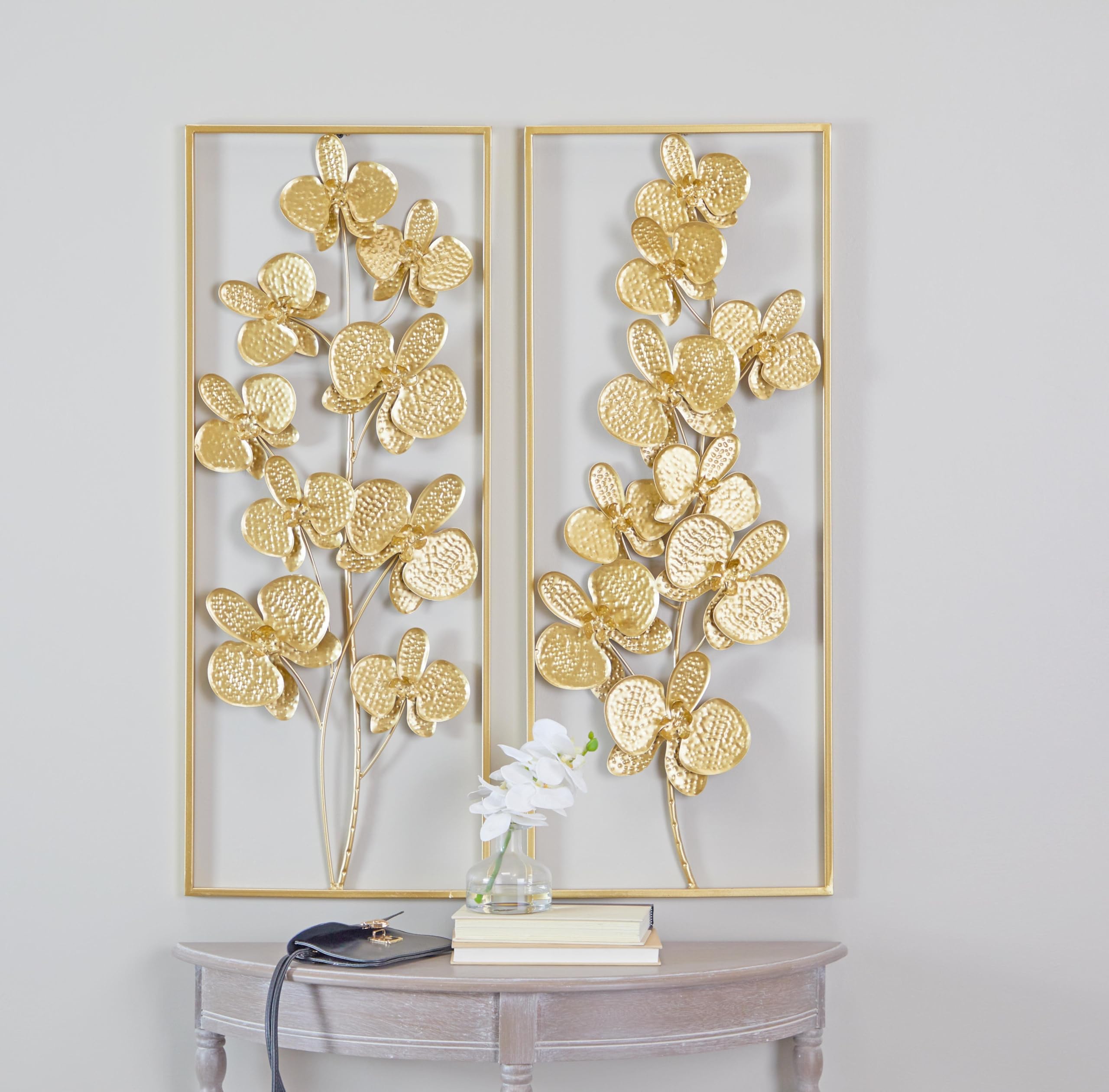 Amazon.com: CosmoLiving by Cosmopolitan Metal Floral Home Wall