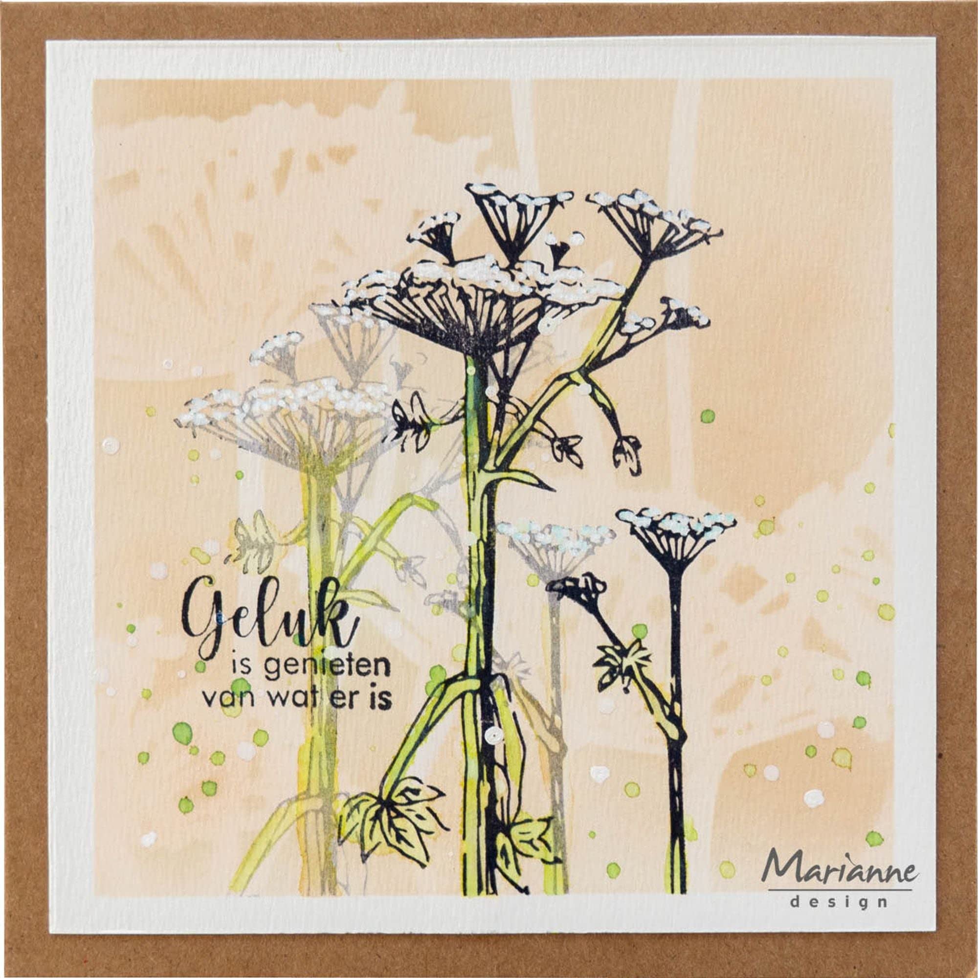 Marianne Design White Mask Stencil, Tiny's Hemlock, For Scrapbooking Cardmaking And Other Paper Crafts, One Size