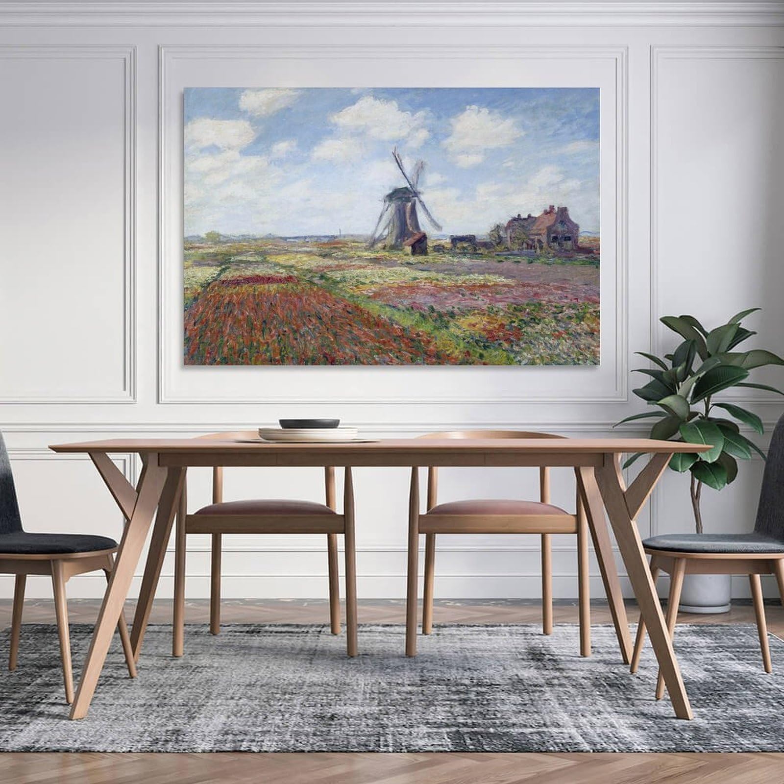 Amazon.co.jp: 画家クロード・モネ 世界名画オランダのチューリップ畑