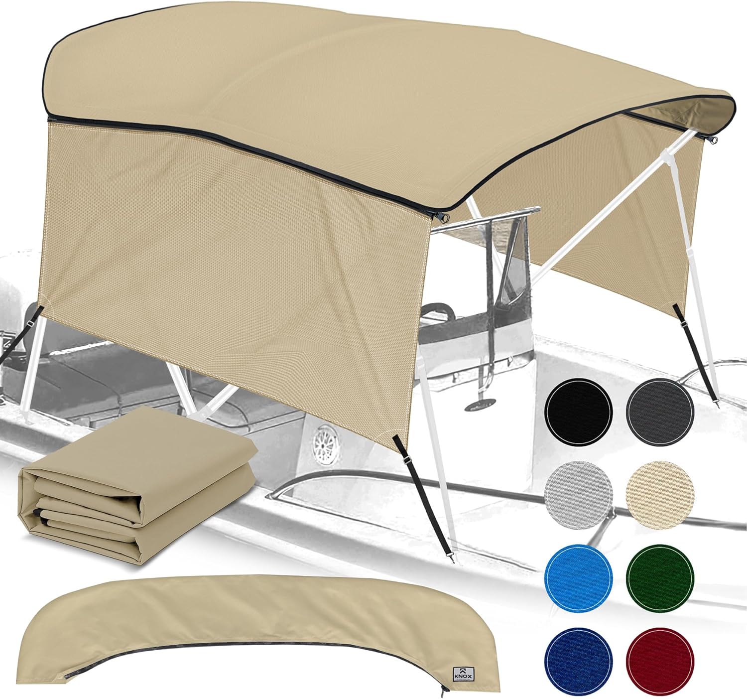 KNOX 3Bow Bimini Top Universal Replacement Canvas Cover