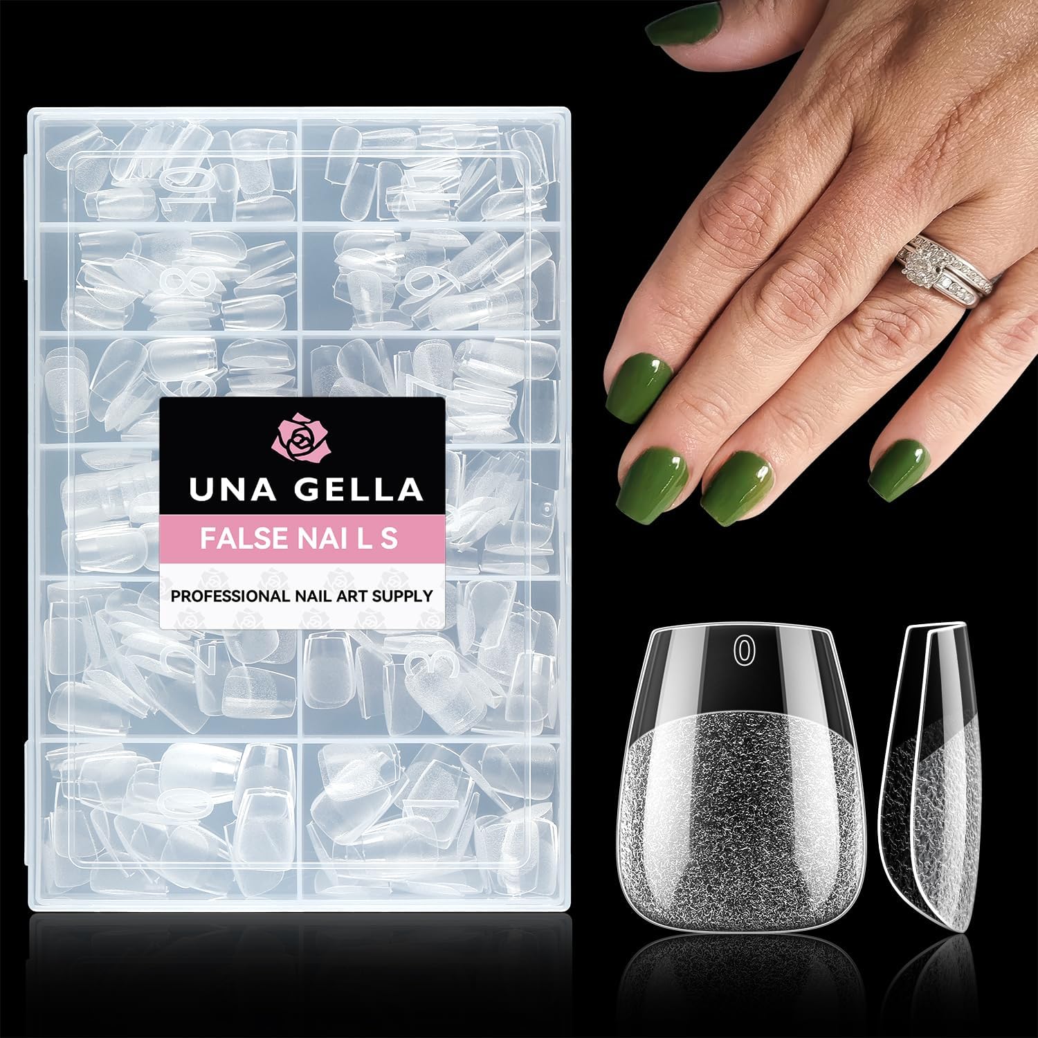 UNA GELLA NAIL TIPS 216Pcs 12Size