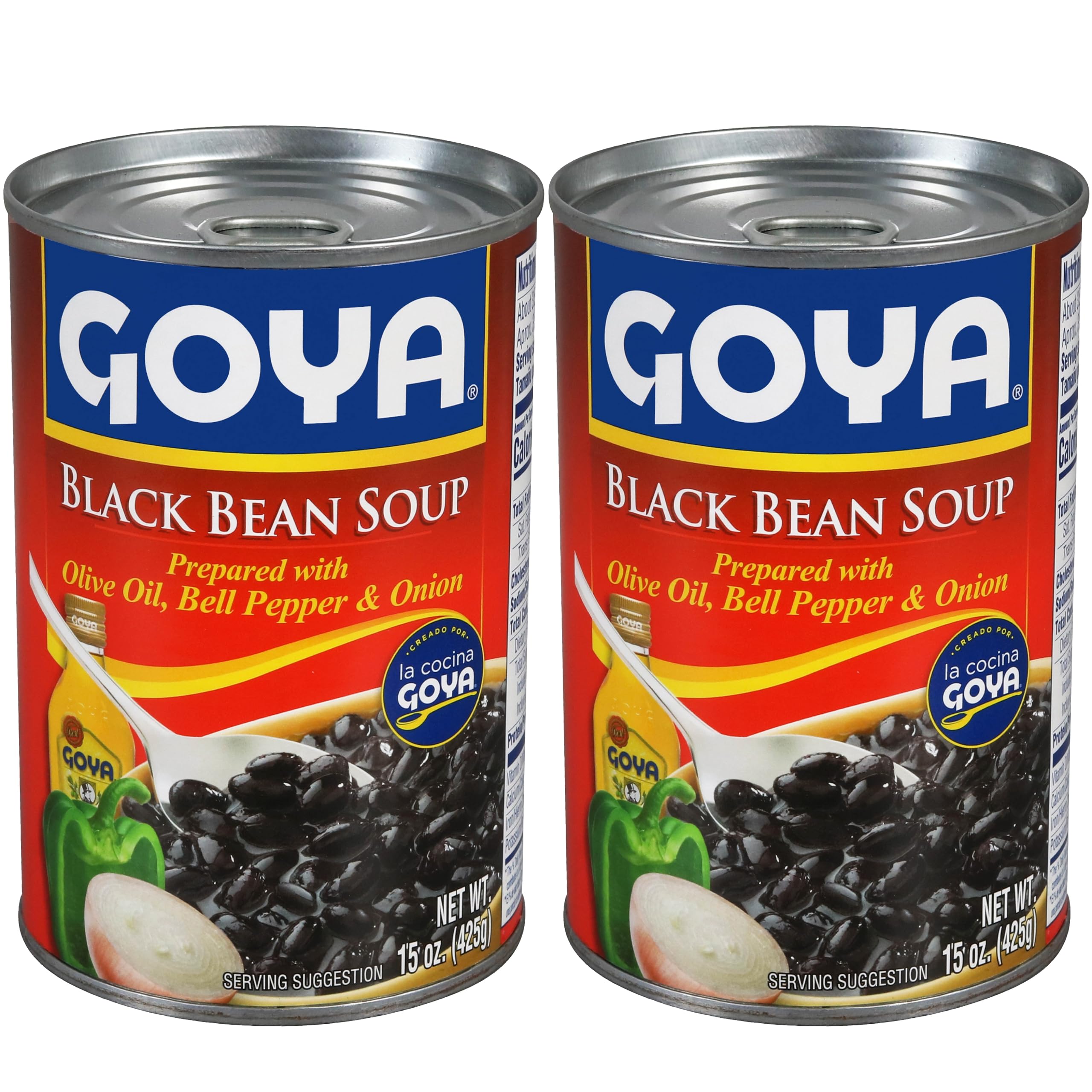 Goya Foods Black Bean Soup, 15 Ounce (Pack of 2)