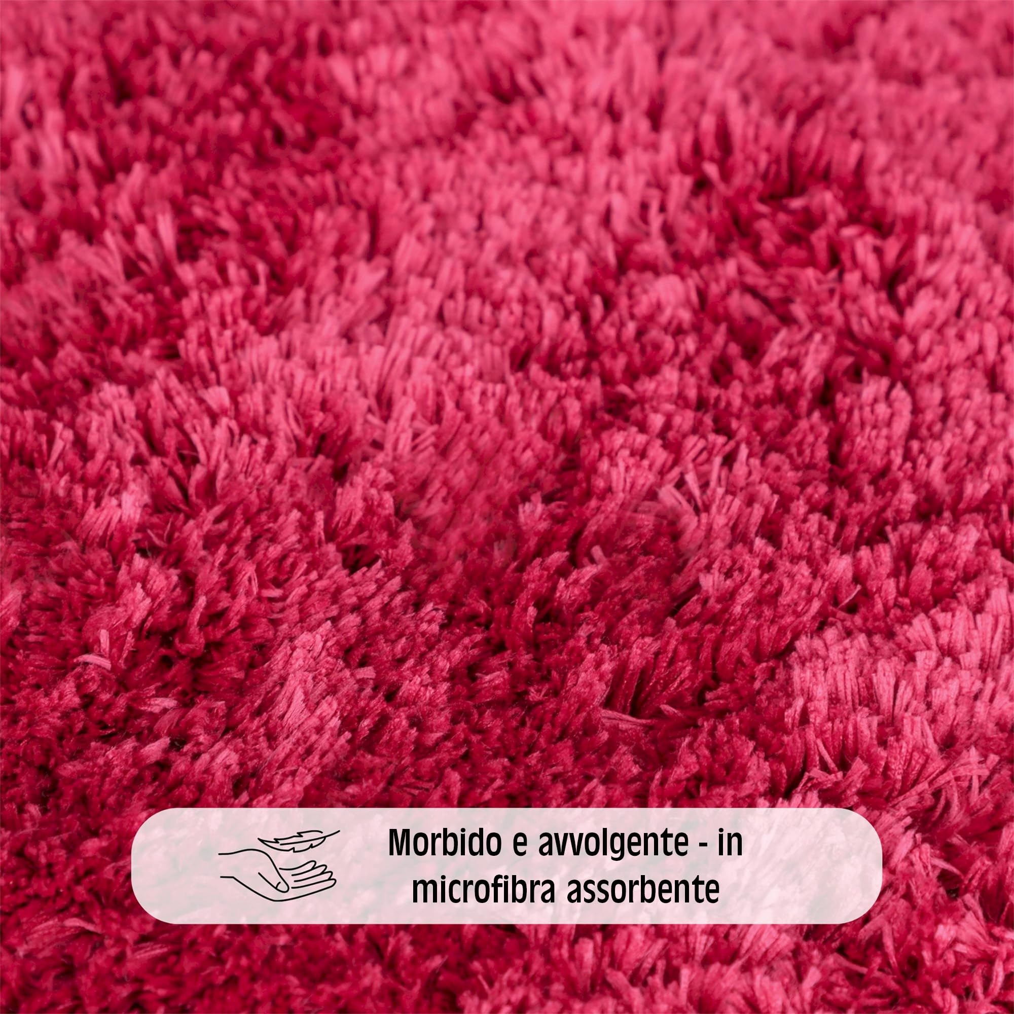 WohnDirect Tappeto Angolare 100x100cm Bordeaux (Rosso)
