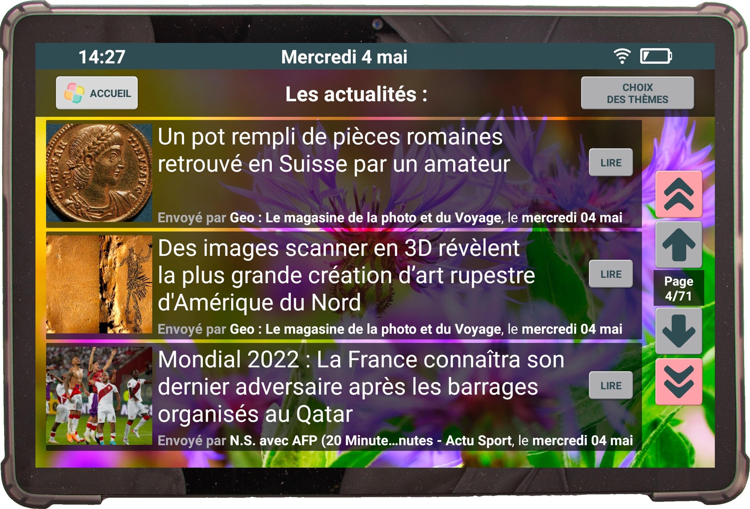 FACILOTAB - Tablette Senior - Simple et Intuitive, Idéal pour Personne Âgée - Très Grand Ecran Tactile Adapté - Camera Avant et Arrière