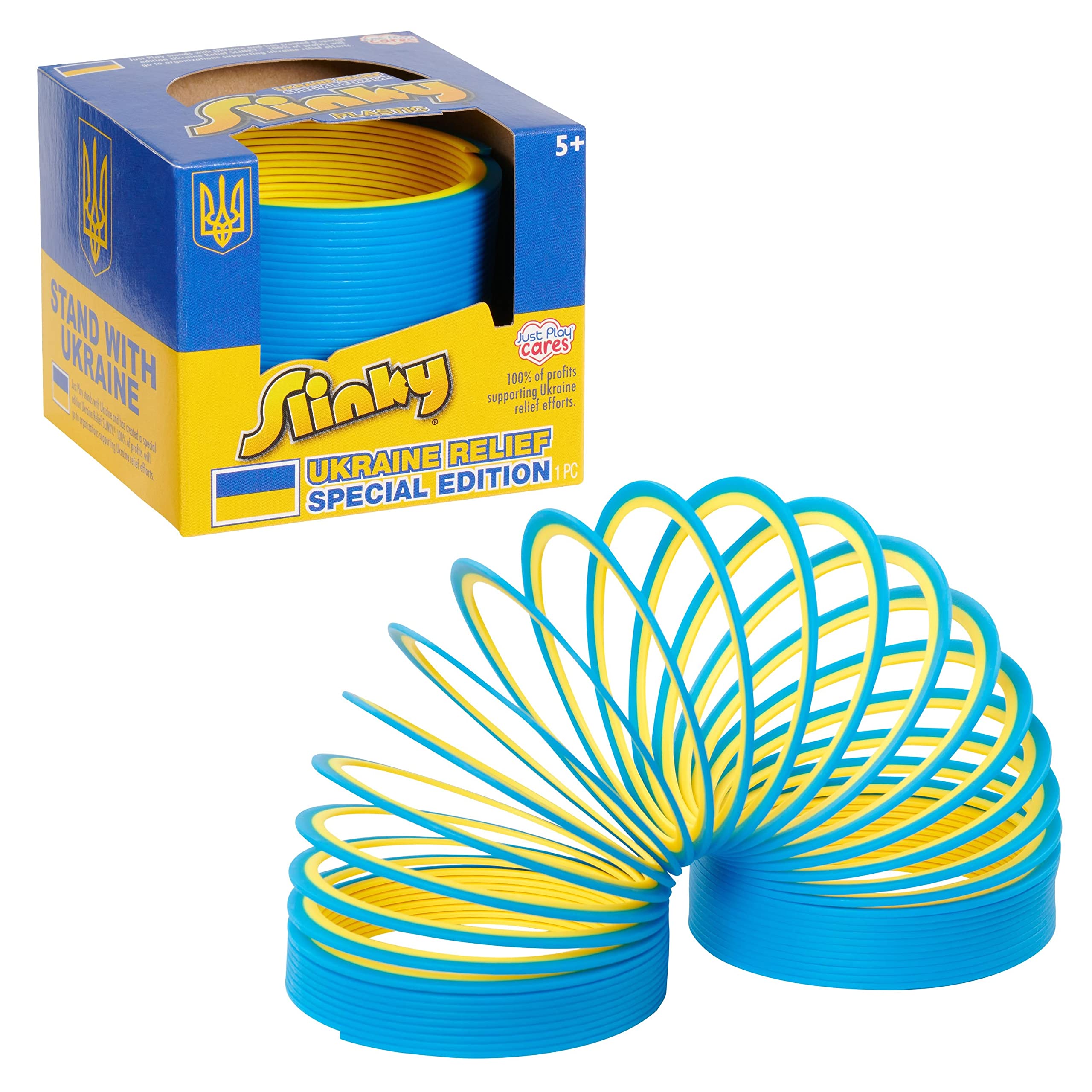 Just PlaySlinky Ukraine Relief Special Edition, Support Ukraine Relief Efforts, Kids Toys for Ages 5 Up