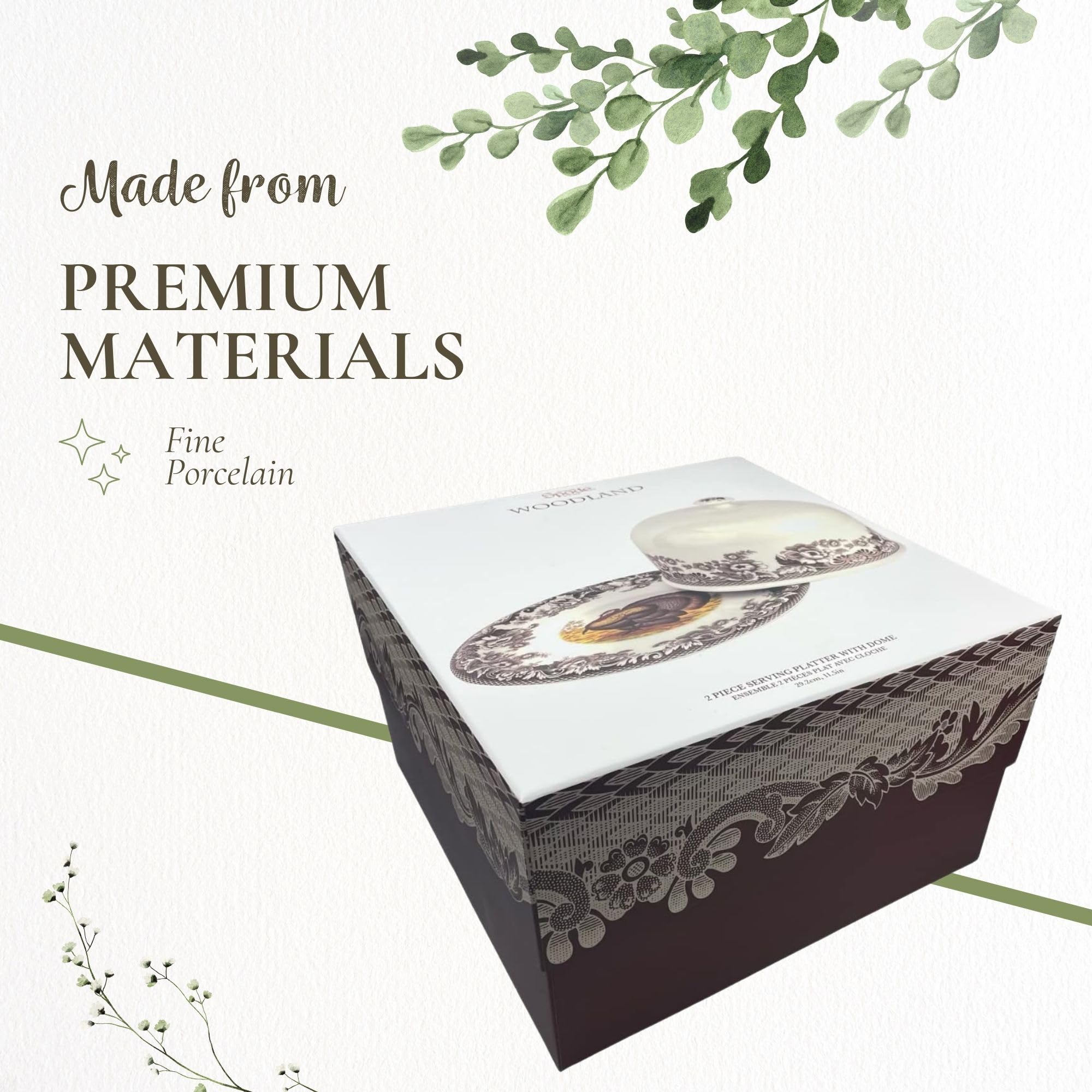 Amazon | Spode Woodland 2ピース トルコドームサービングプラッター