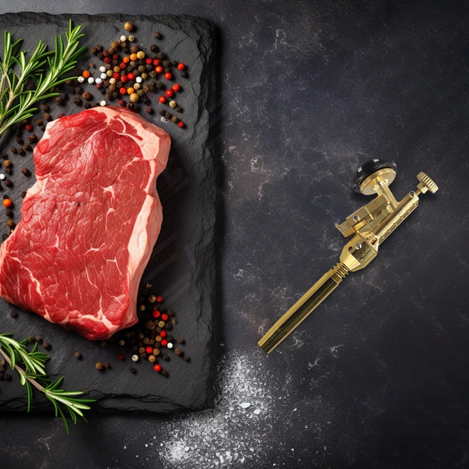 Torcia a gas butano, ad alta temperatura 1300 °C, strumento di saldatura e cottura, portatile con fiamma regolabile, per barbecue all'aperto e fai da te