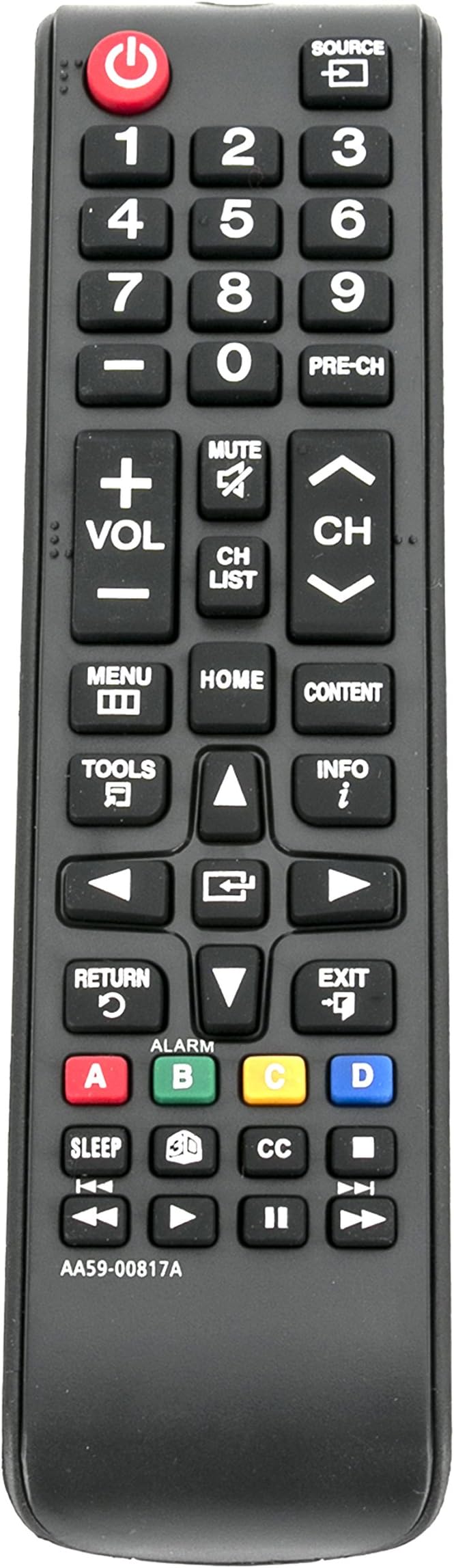 New AA59-00817A Replaced Remote fit for Samsung LCD TV HG32NB670BF HG32NB677BF HG40NB670FF HG40NB677FF HG28NB670 HG32NA470 HG32NA477 HG32NA478GF HG32NB690 HG39NA577 HG40NB670 HG40NB677