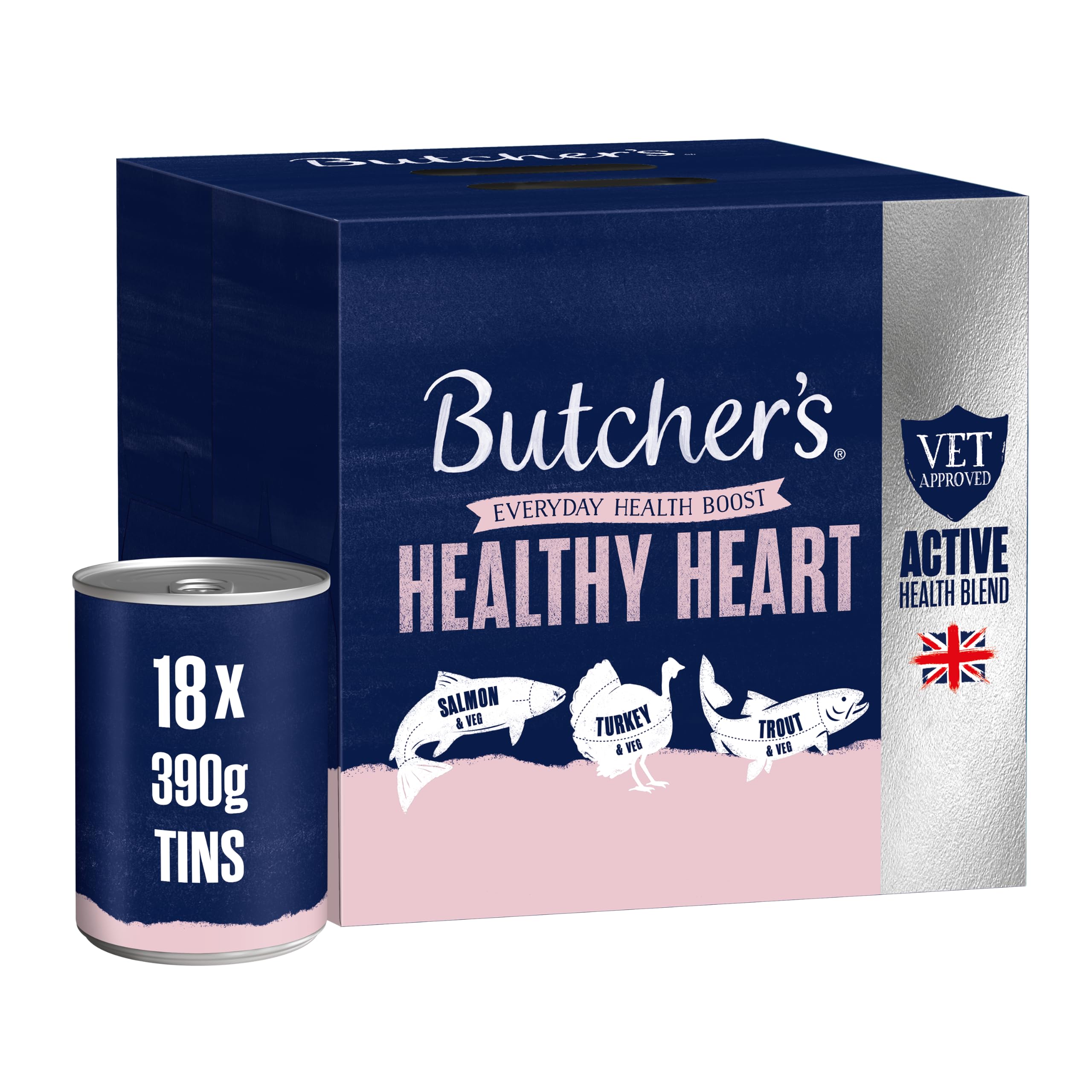 Butcher's Complete Wet Can Adult Dog Food Healthy Heart Pack 18x390g
