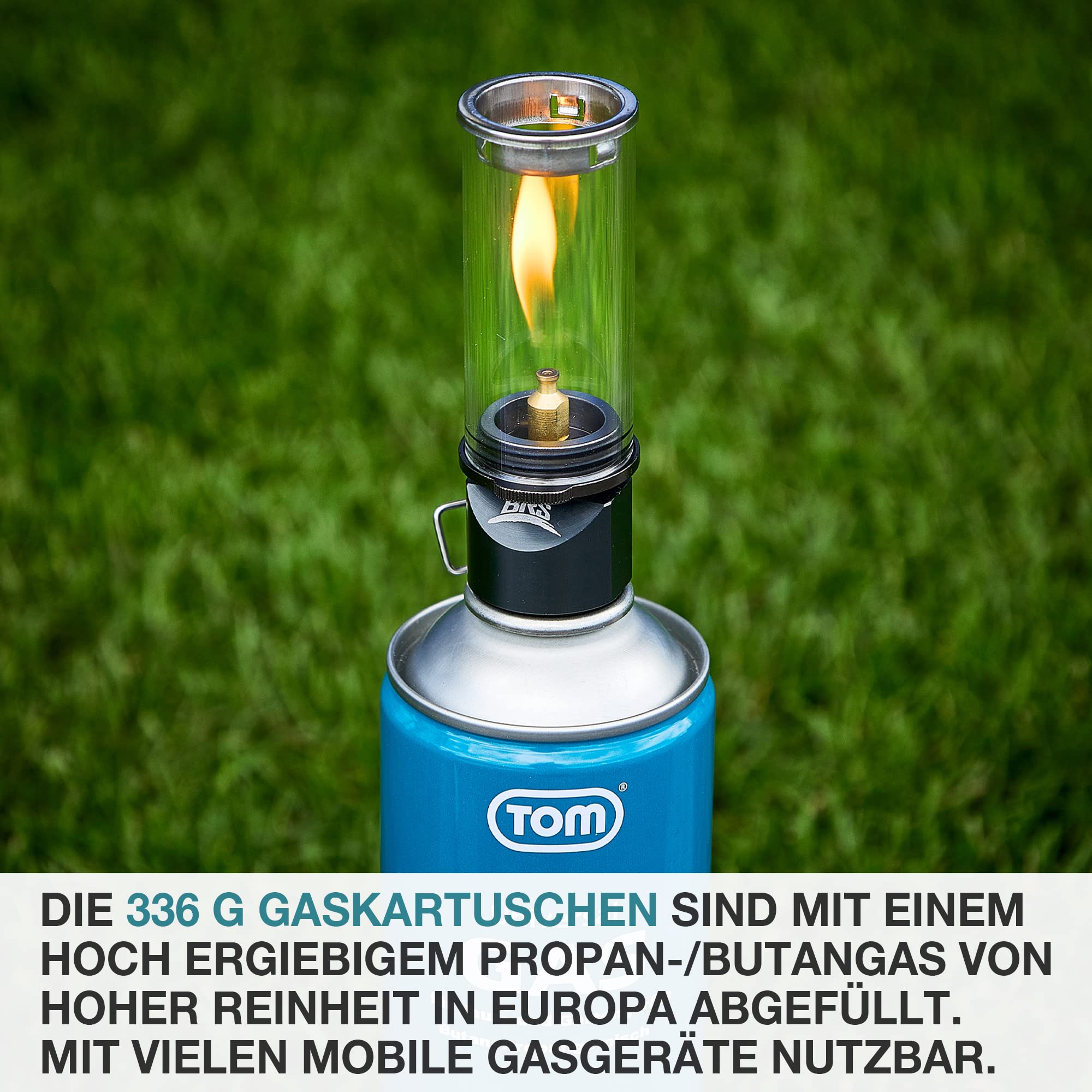 TOM 2 x, 4 x oder 8 x 330 g Universalgas Kartuschen mit Schraubgewinde 600 ml – Propan/Butan Gas Kartuschen LG-600 sind ideal für Unkrautbrenner, Abflämmgerät, Lötbrenner, Gaslampe & Co.