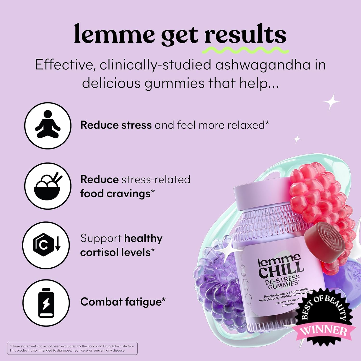 Lemme Chill & Sleep Bundle - Stress Relief Gummies with KSM-66 Ashwagandha & Deep Sleep Gummies with Melatonin and Magnesium to Fall Asleep Faster - Gluten-Free and Non-GMO (Variety Pack of 2)