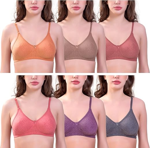 SkyBeauty Premium Women’s Non Padded Every Day Bra Multi-Pack