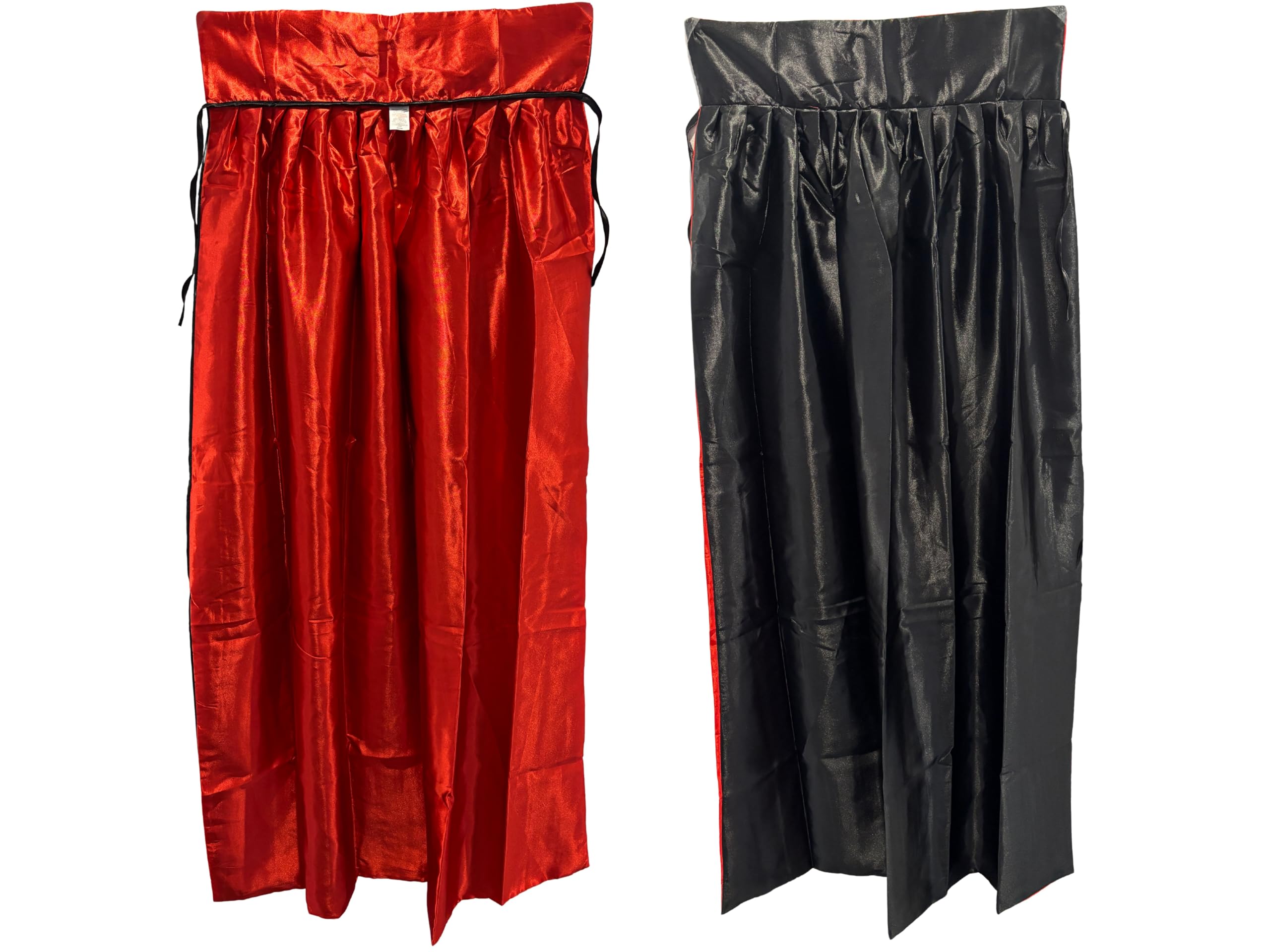 SwiftPick Home Adult Dracula Cape Costume Accessory, Reversible Black & Red Cape with Collar, 138cm Long - Image 3