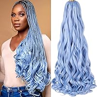 Vista 8 de COOKOO Cabello rizado francés de 10 pulgadas, prerizado, paquete de 9 rizos franceses, trenzas sueltas, cabello trenzado para trenzas de caja