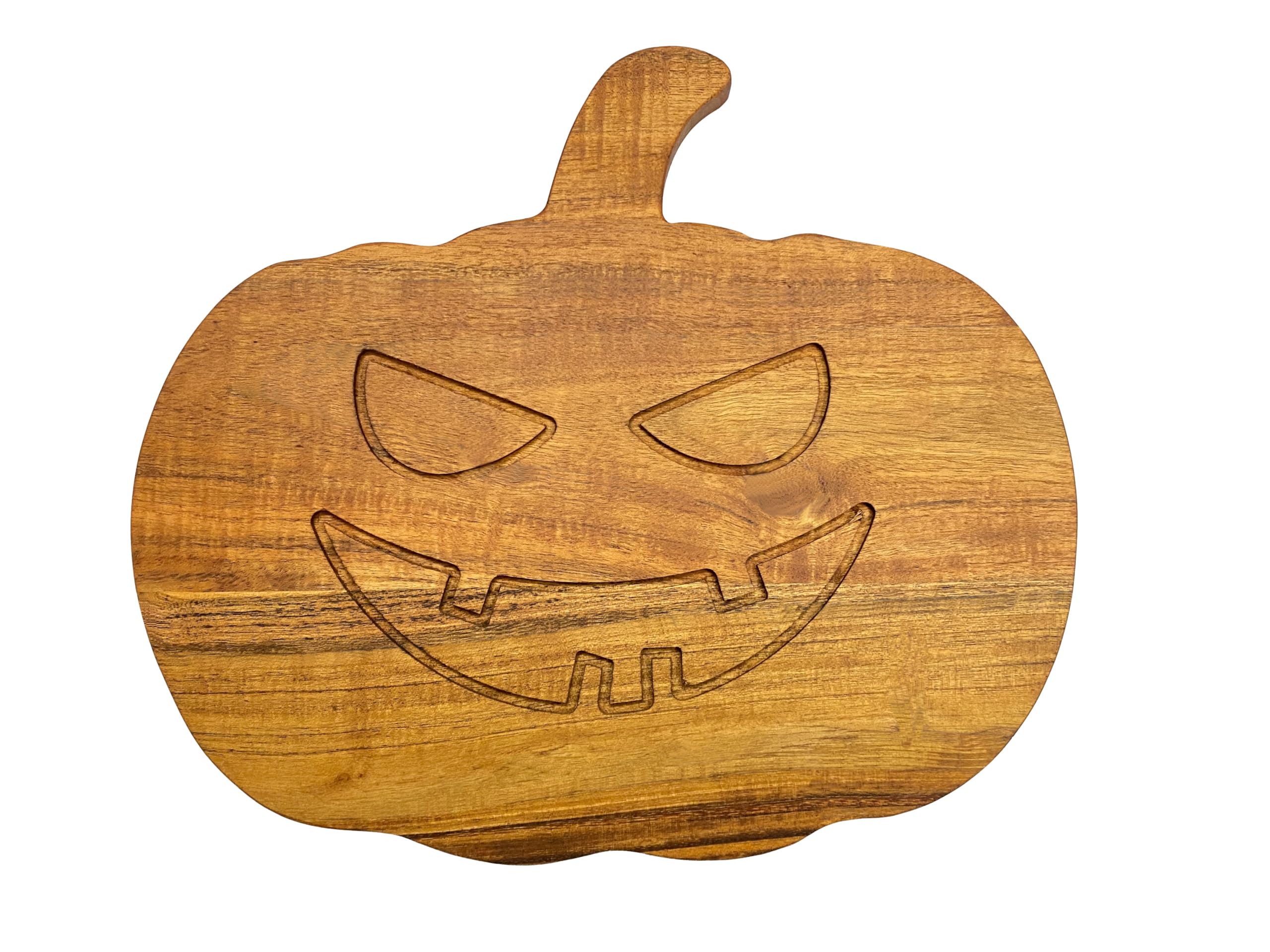 Halloween Kürbis Schneidebrett Akazienholz - Servierbrett In Kürbisform