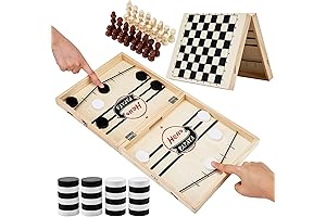 Fast Sling Puck Game: Intense Table Hockey Action