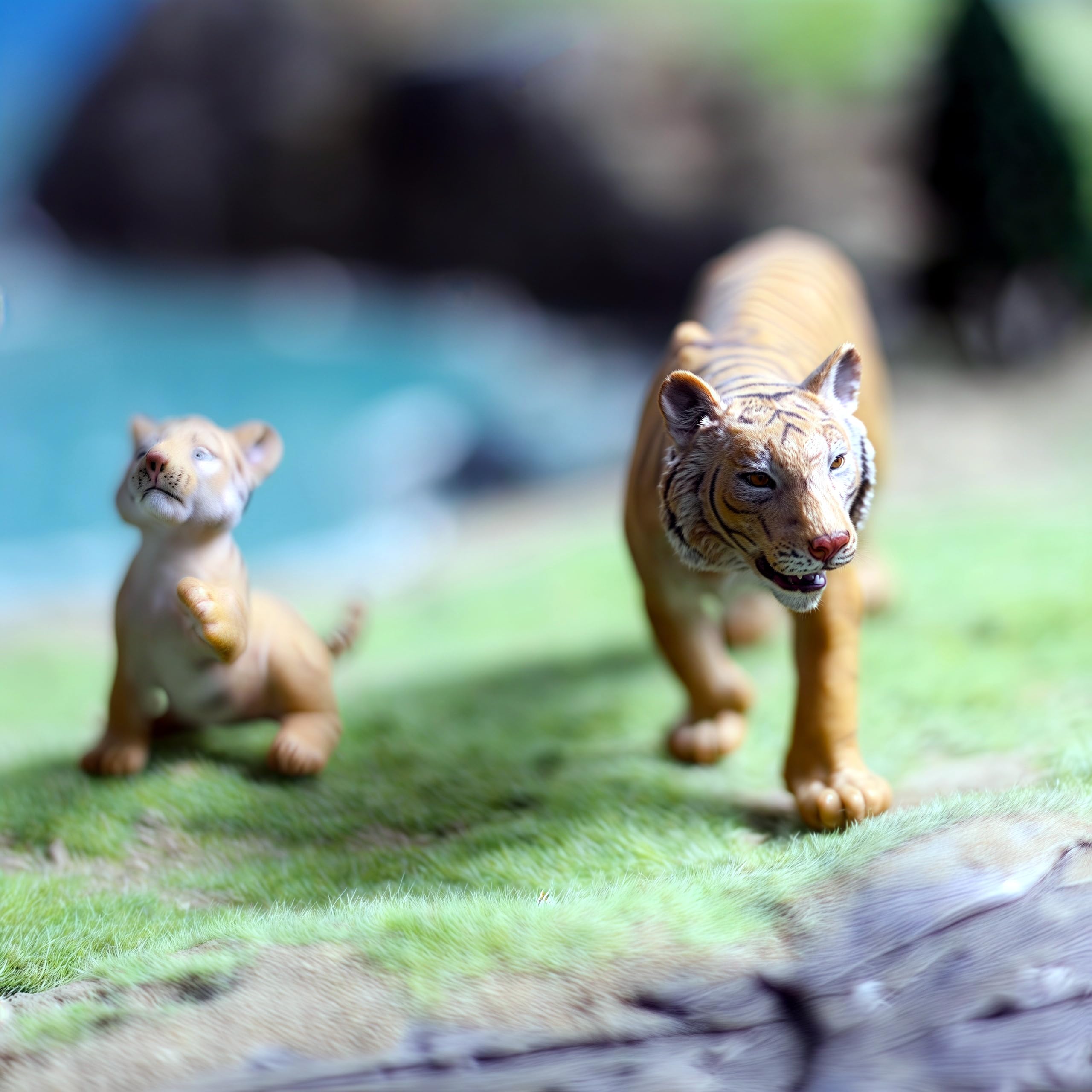 その他 Tiger Figurine Gemini&Genius Tiger Toy Figures for Kids, Safari Tiger Animal
