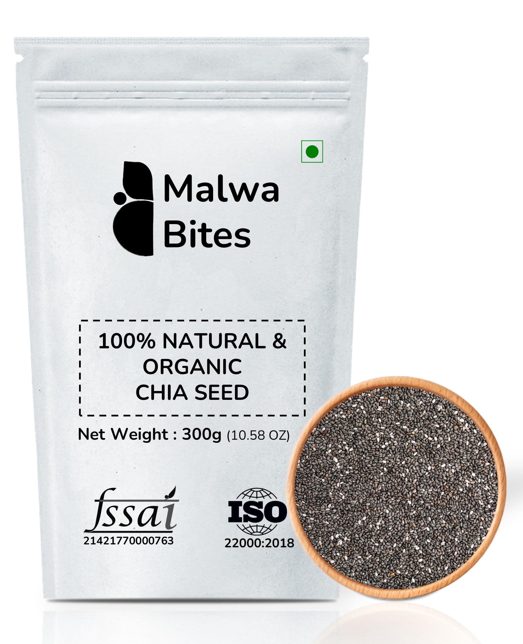 Malwa Bitesᵀᴹ Organic Raw Chia Seed 300gm (300gm pack of 3) for Eating Healthy Snacks Non -GMO| 00% Natural Diet Food (B0C5RG1Y4M) Amazon Price History, Amazon Price Tracker