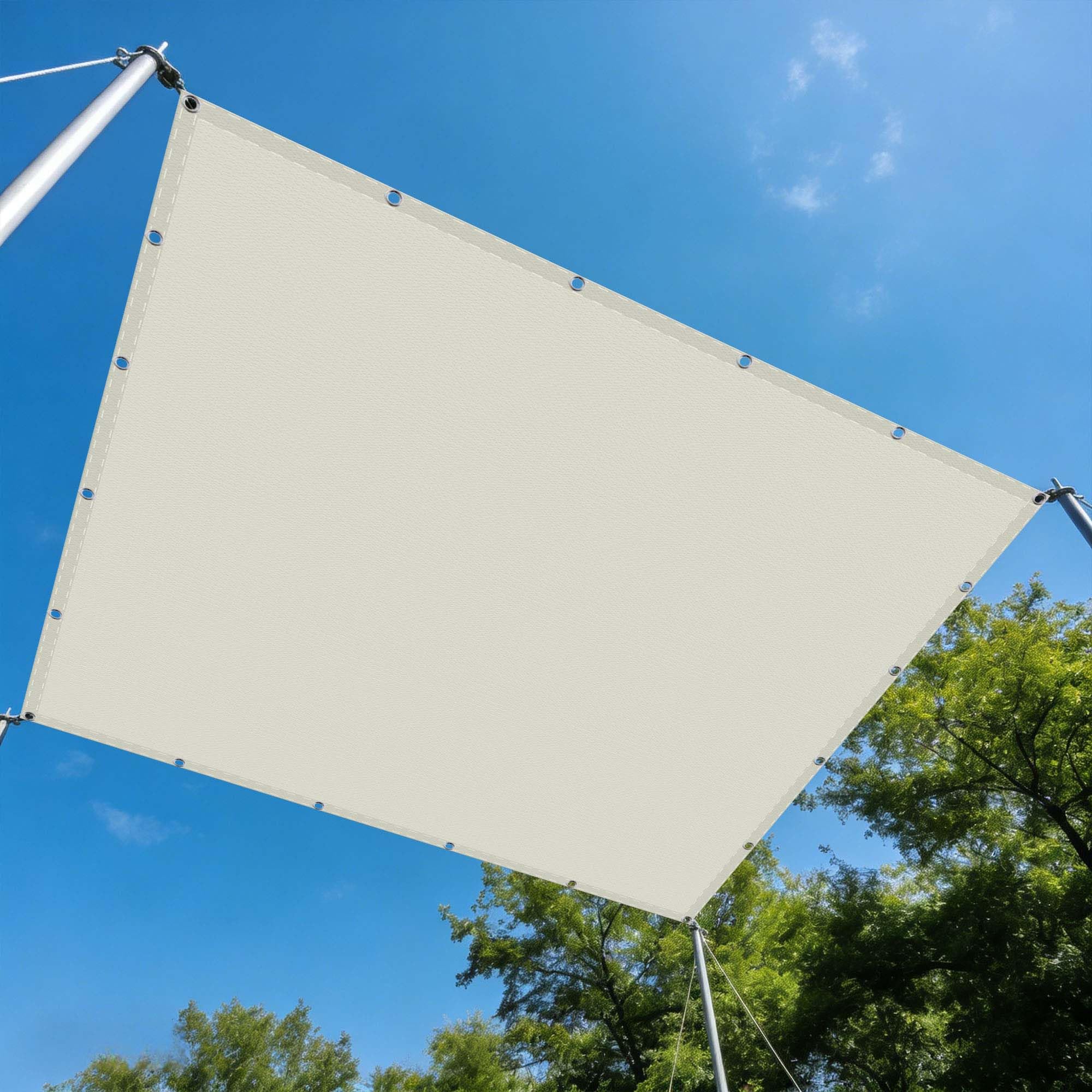 Voile d'ombrage rectangulaire 1.6 x 9 m protection UV extérieur pour patio et terrasse