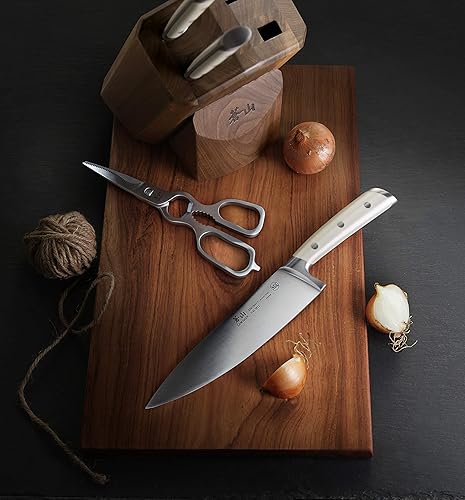 Miniatura 5 de Cangshan serie S1 1022568 juego de 5 cuchillos para principiantes, acero forjado alemán, color nogal