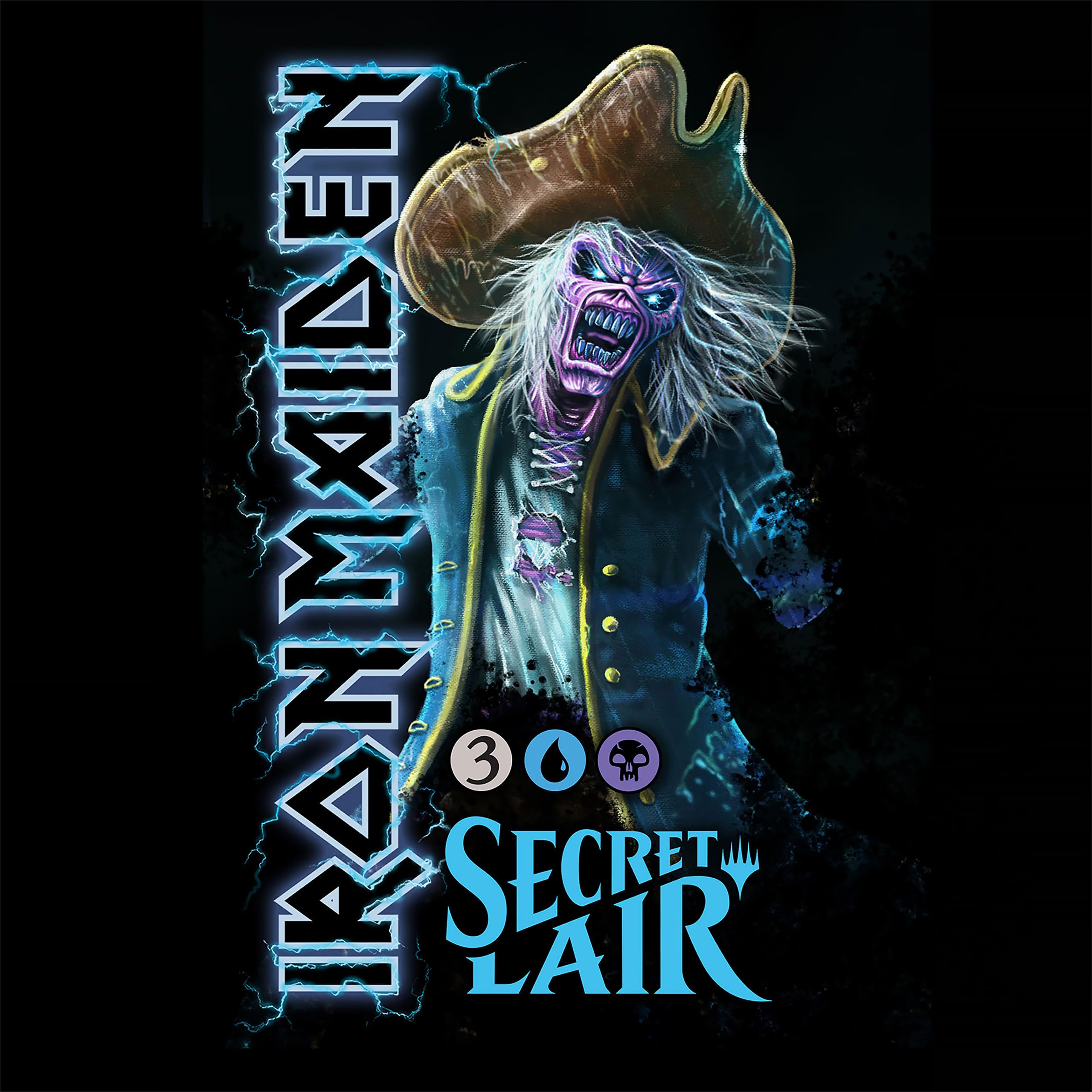Elbenwald Iron Maiden x Magic: The Gathering - T-shirty + bluzy z kapturem Crossover Unisex Bawełna Czarny