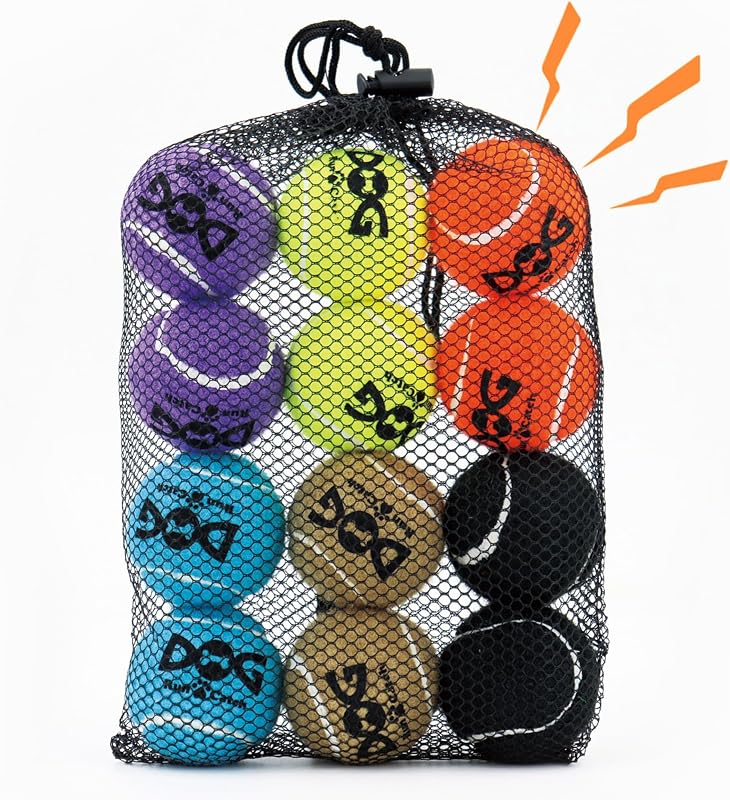 INSUM Tennis Balls for Dogs, 12 Pack Small Medium Dog Toys Balls