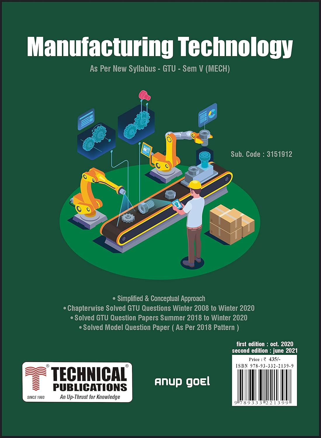 Manufacturing Technology for GTU 18 Course (V Mech. 3151912) 2020