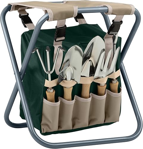 Pure Garden - Juego de herramientas y asas para jardín (8 piezas)