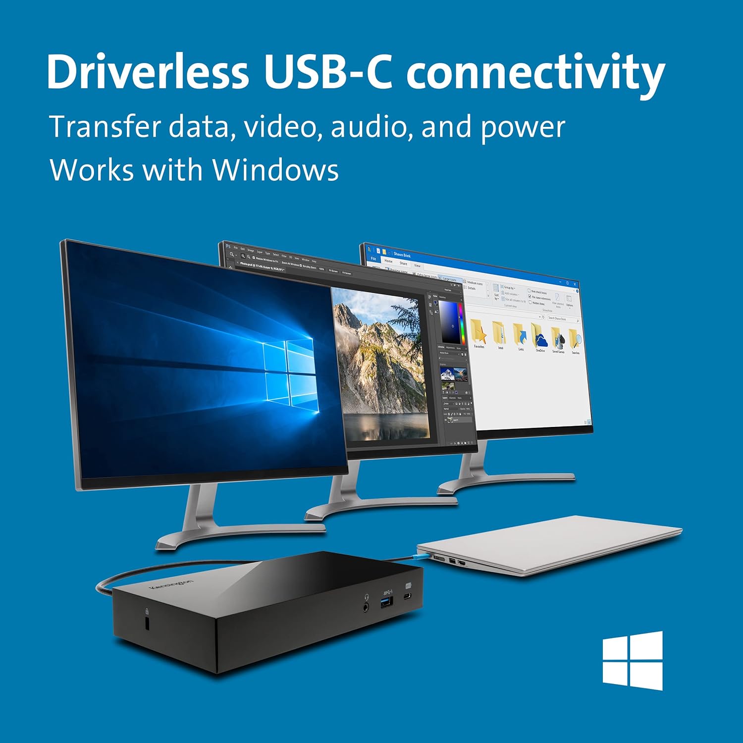 SD4800P USB-C 10Gbps Scalable Video Docking Station w/ 135W adapter - DP/DP/HDMI - Windows