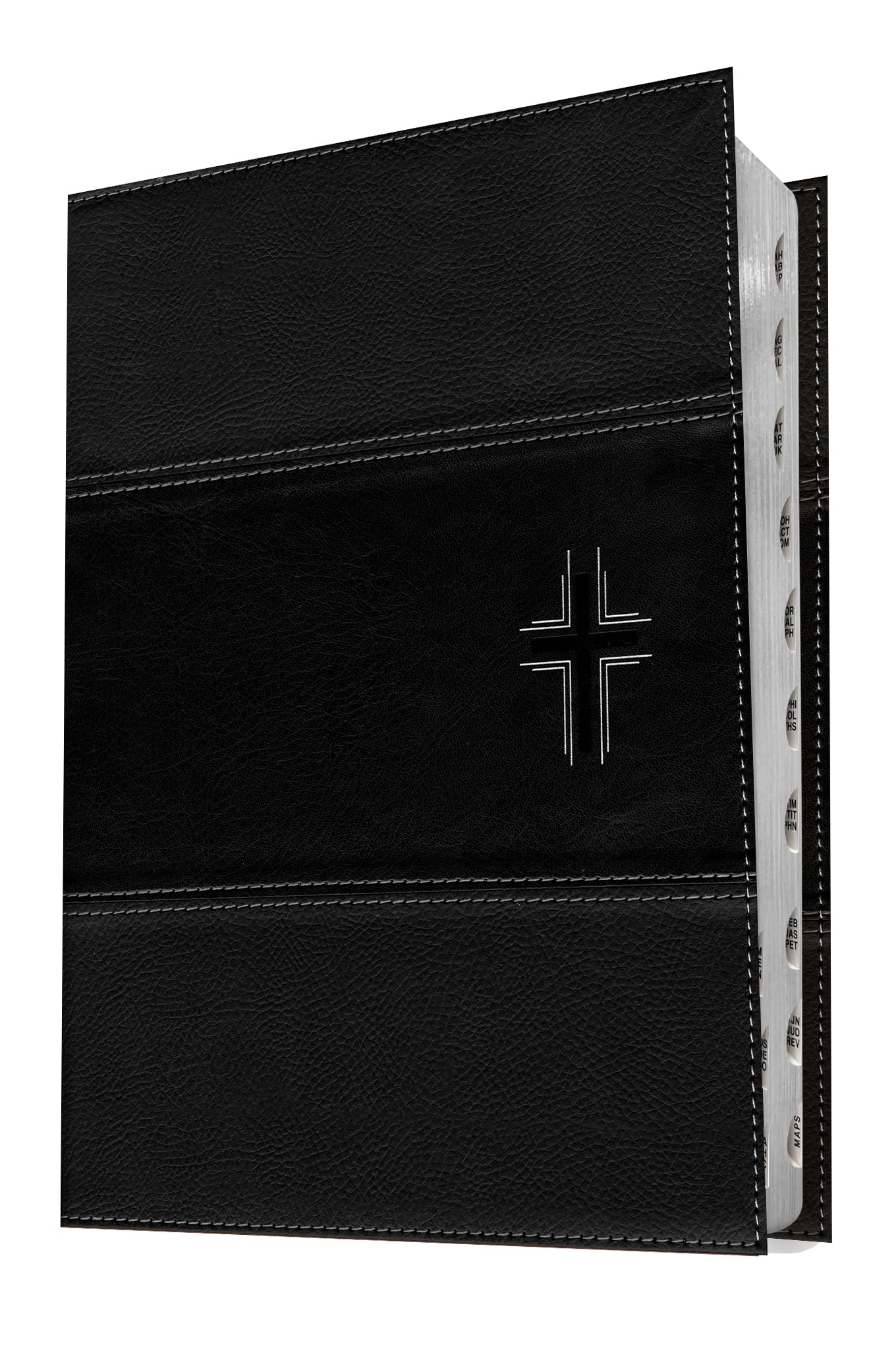 Biblia de Estudio del Diario Vivir Ntv, Letra Grande (Sentipiel, Negro/ï½nice, ï½ndice, Letra Roja)