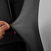 Vista 7 de GIANT PANDA Fundas para asiento delantero de automóvil, de cuero, para asientos individuales de respaldo alto para automóviles, camiones, jeeps