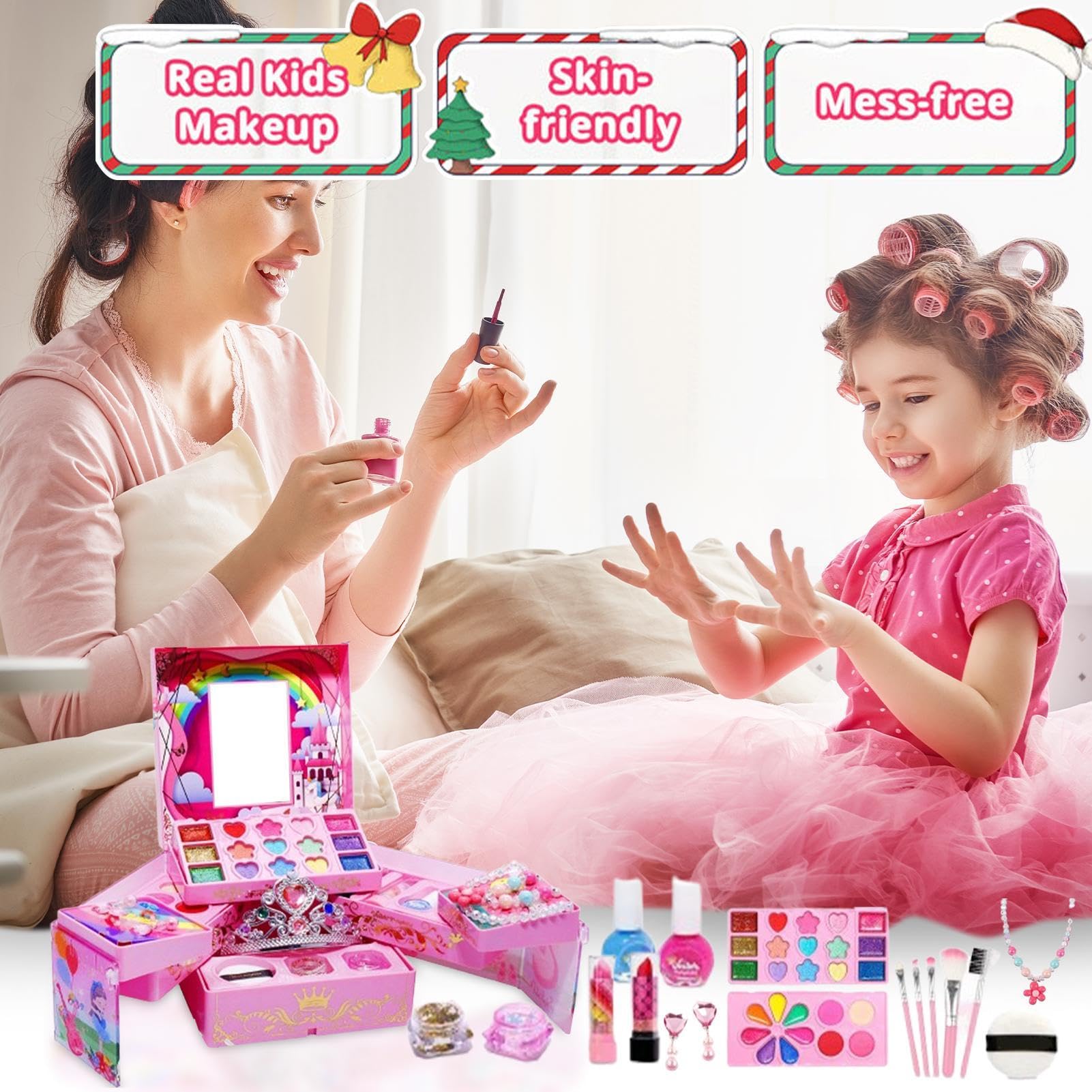 Kit di base per trucco per bambini, di ruolo per bambine | set per principianti, giochi di ruolo per bambine di 3, 4, 5, 6, 7, 8, 9, 10, 11, 12 anni