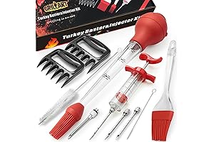 Professional Turkey Baster Meat Injector Syringe Kit for Turkey Marinade