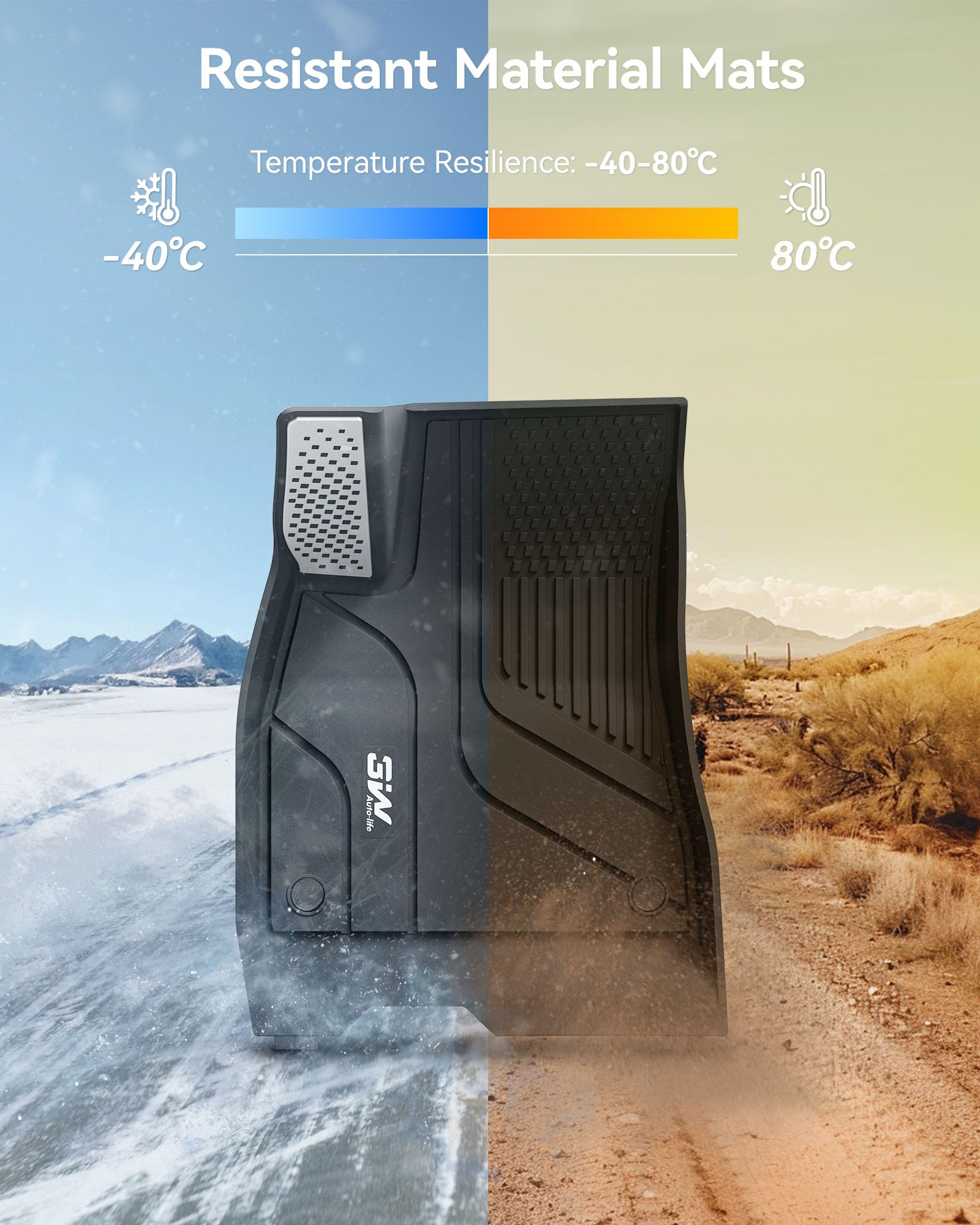 3W Dywaniki Samochodowe dla Tesla Model 3 Highland 2024-2025, Dywany z Thorex™ Samochodu Antypoślizgowe i Wodoodporne, Dywaniki Podłogowe Premium