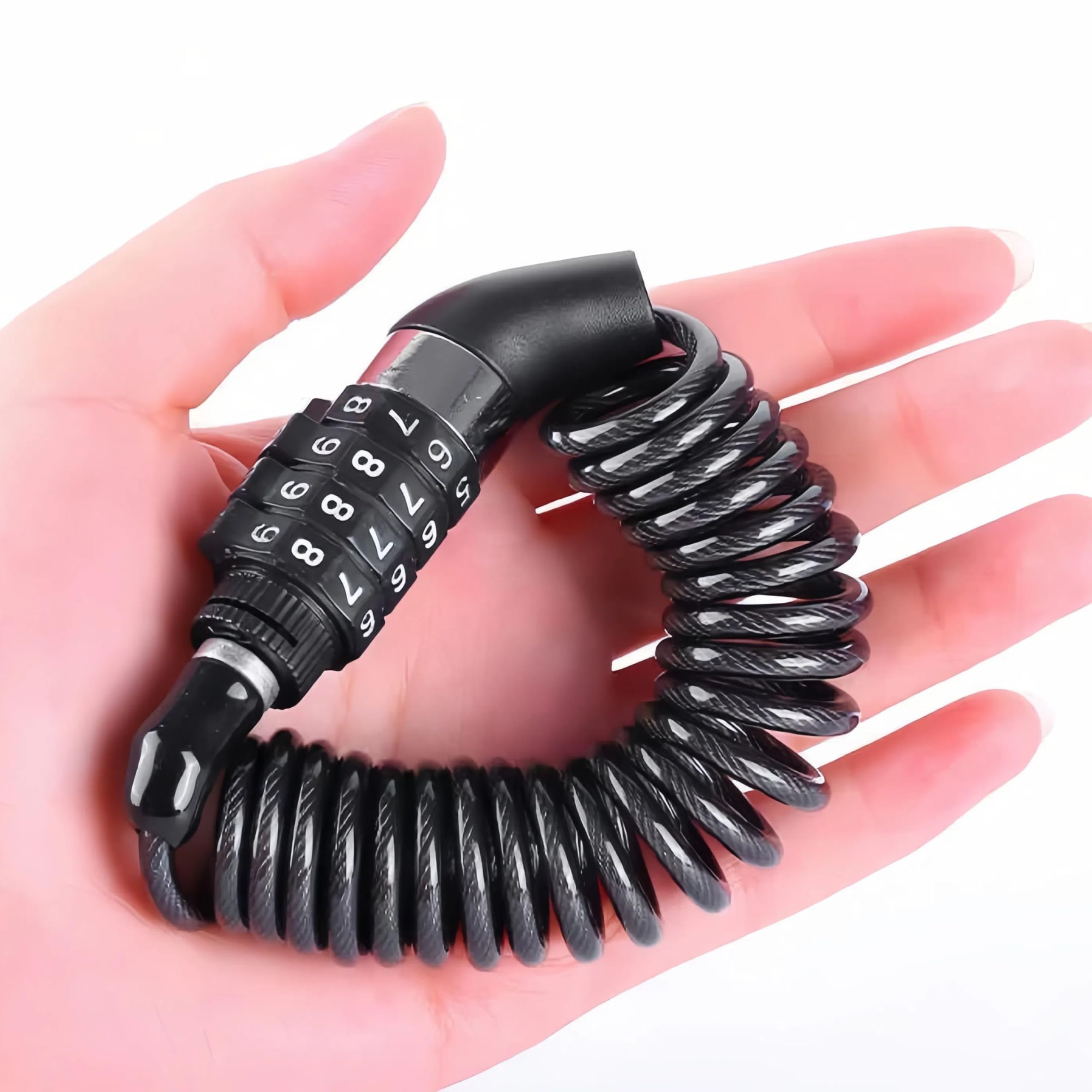 HannaFires 4-Digit Combination Cable Lock, Set of 2 – Portable Travel & Bike Security Lock, 4.59ft(1.4m) Resettable Cable for Luggage, Suitcase, Backpack