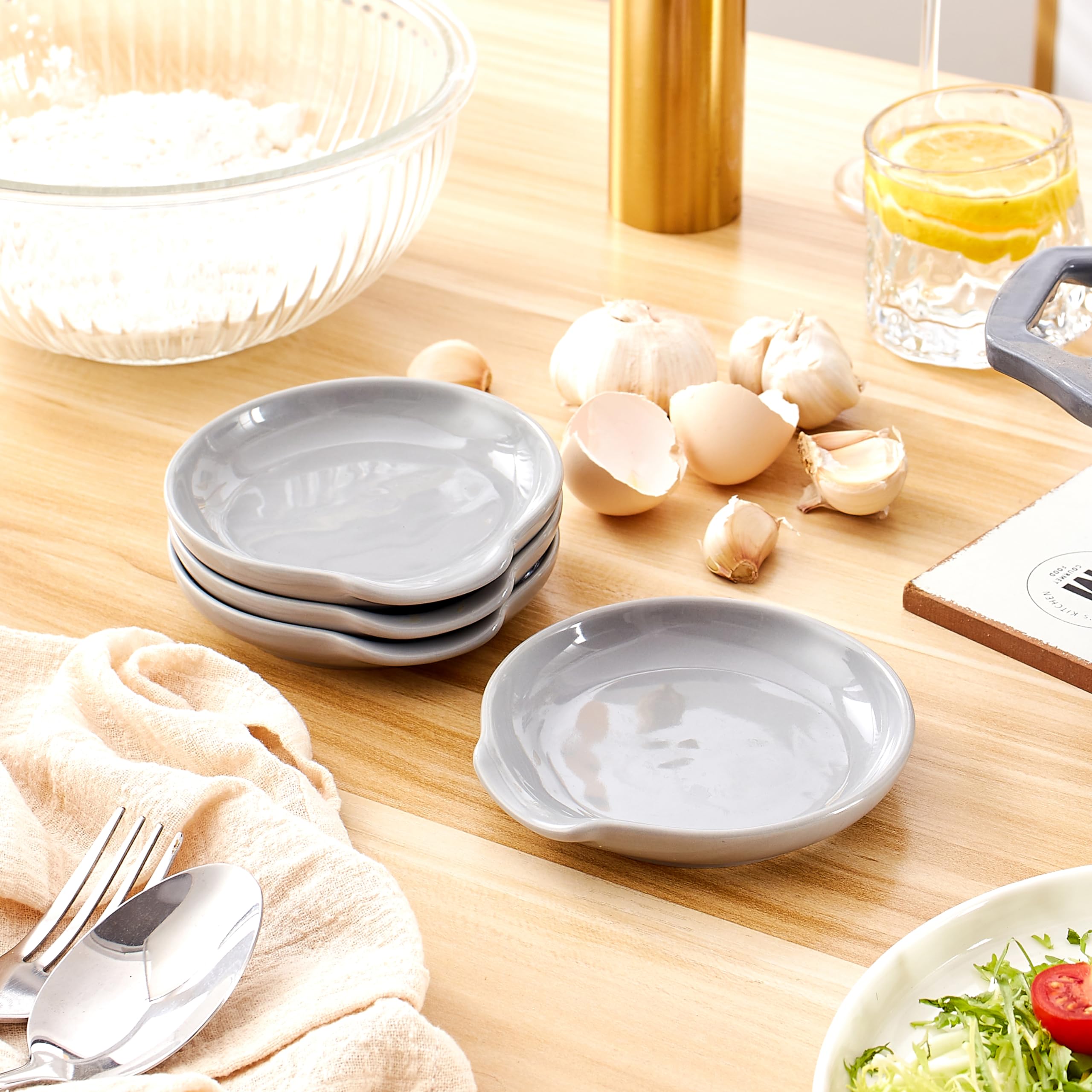 Poggiamestolo In Ceramica Nero HONZUEN - Porta Utensili Da Cucina, Lavabile In Lavastoviglie