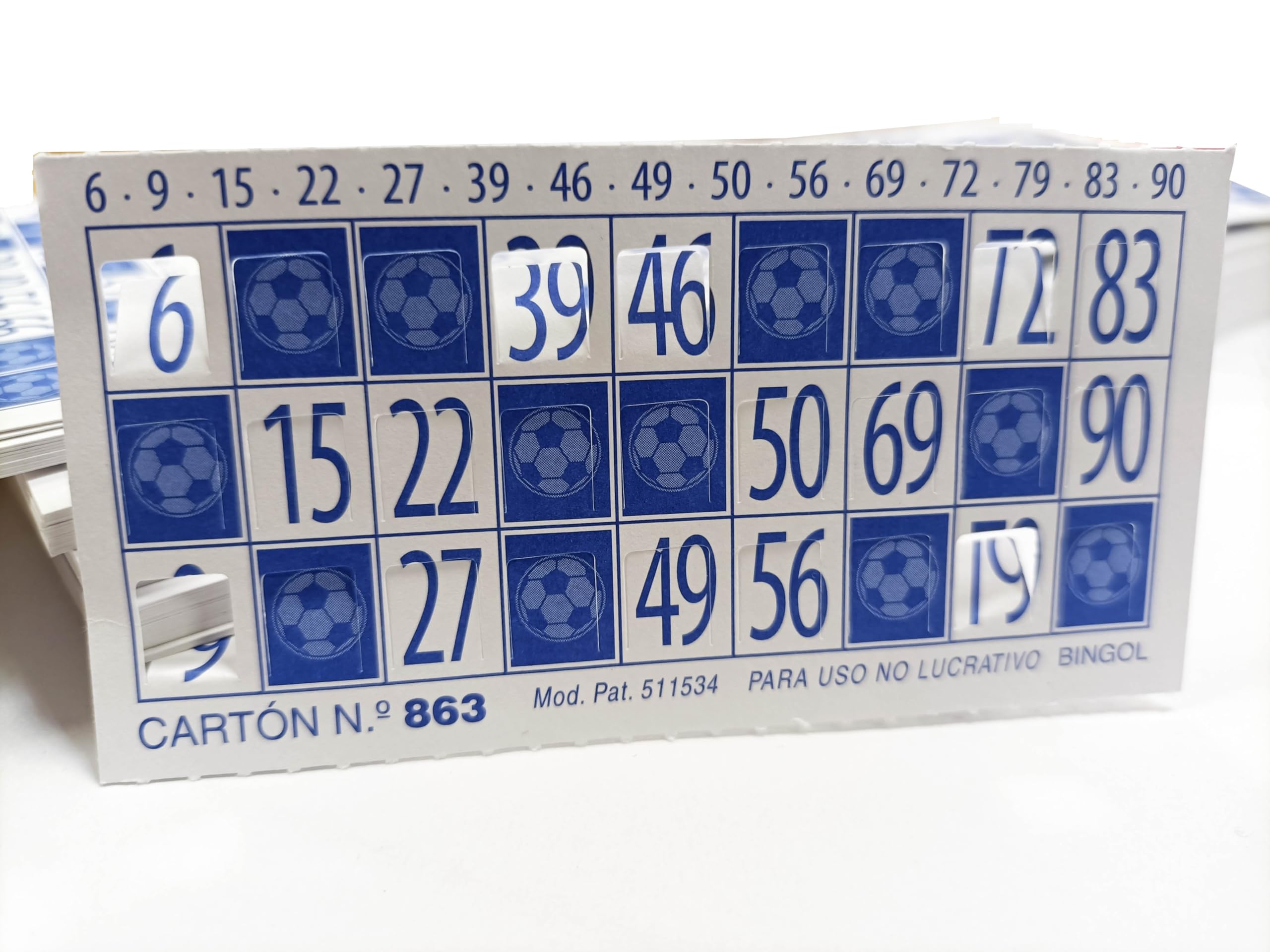 Genérico Cartones de Bingo Troquelados, 960 Unidades para Bingo Tradicional de 90 Bolas