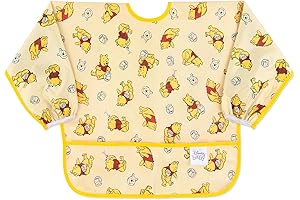 Bumkins Disney Baby and Toddler Winnie the Pooh Hunny Sleeved Bib for 6-24 Months