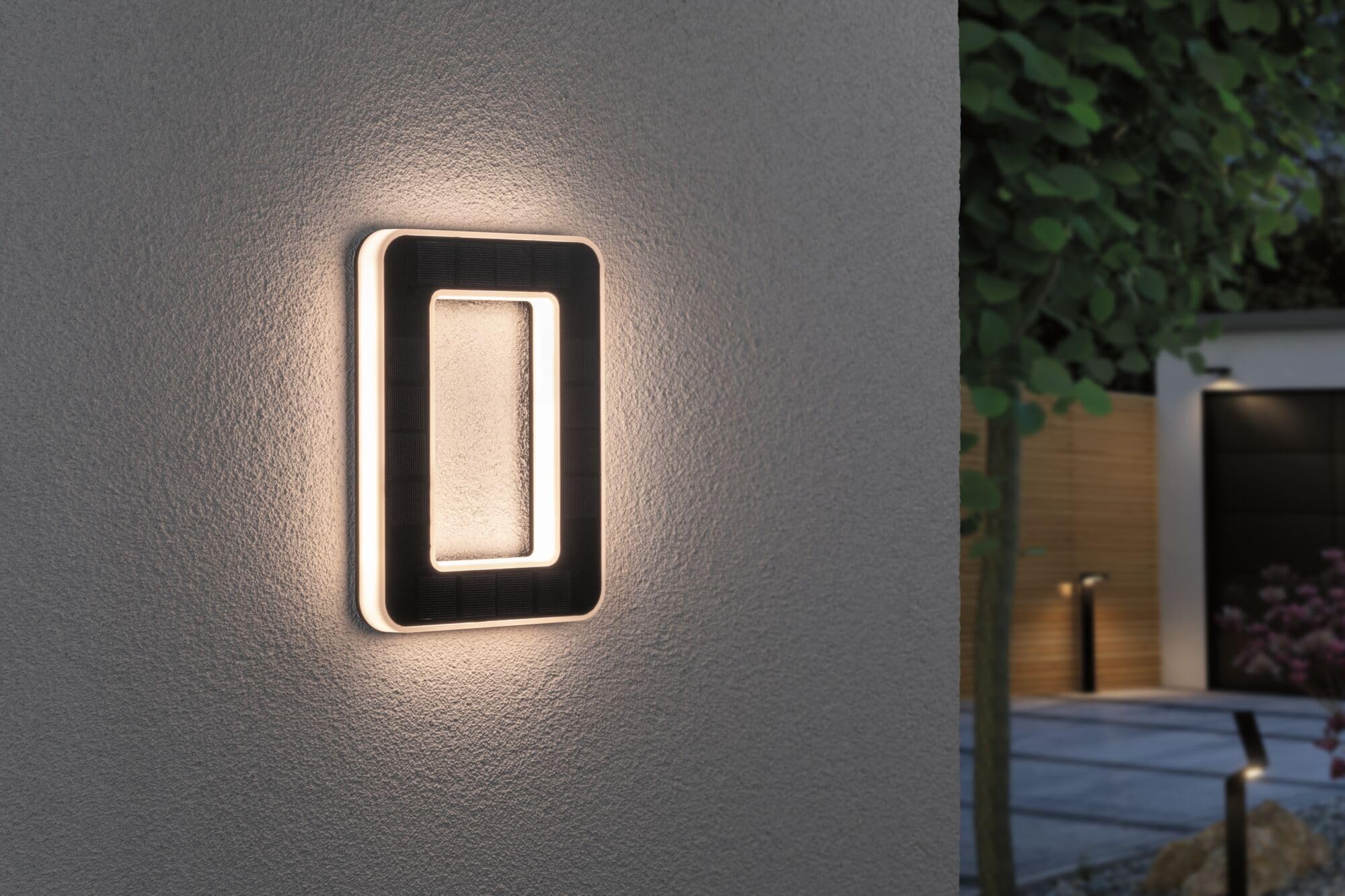 Paulmann 79851 LED Solar Hausnummer 10 IP44 Warmweiß Akku wechselbar incl. 1x0,2 Watt Solarleuchte Schwarz Solarlampe Kunststoff Solarlicht 3000 K