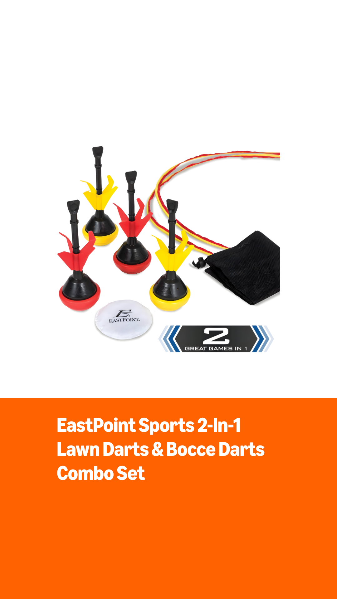 EastPoint Sports 2-in-1 Lawn Darts & Bocce Darts Combo Set for