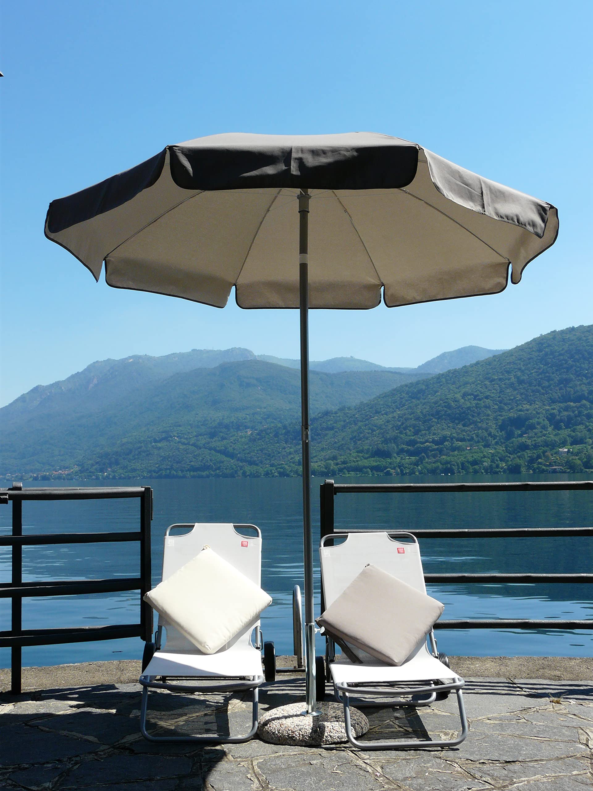 Maffei Art 181 Venezia ombrellone Rotondo Cotone Duplex Diametro cm 200. Made in Italy.