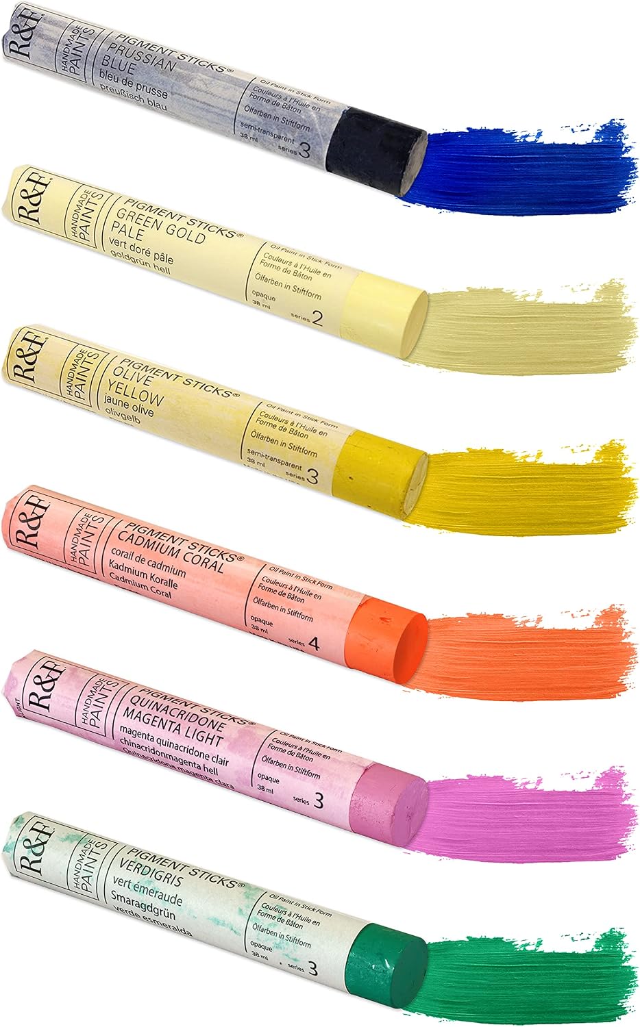 R&F Handmade Paints Oil Pigment Stick Limited Edition Set of 6 Colors