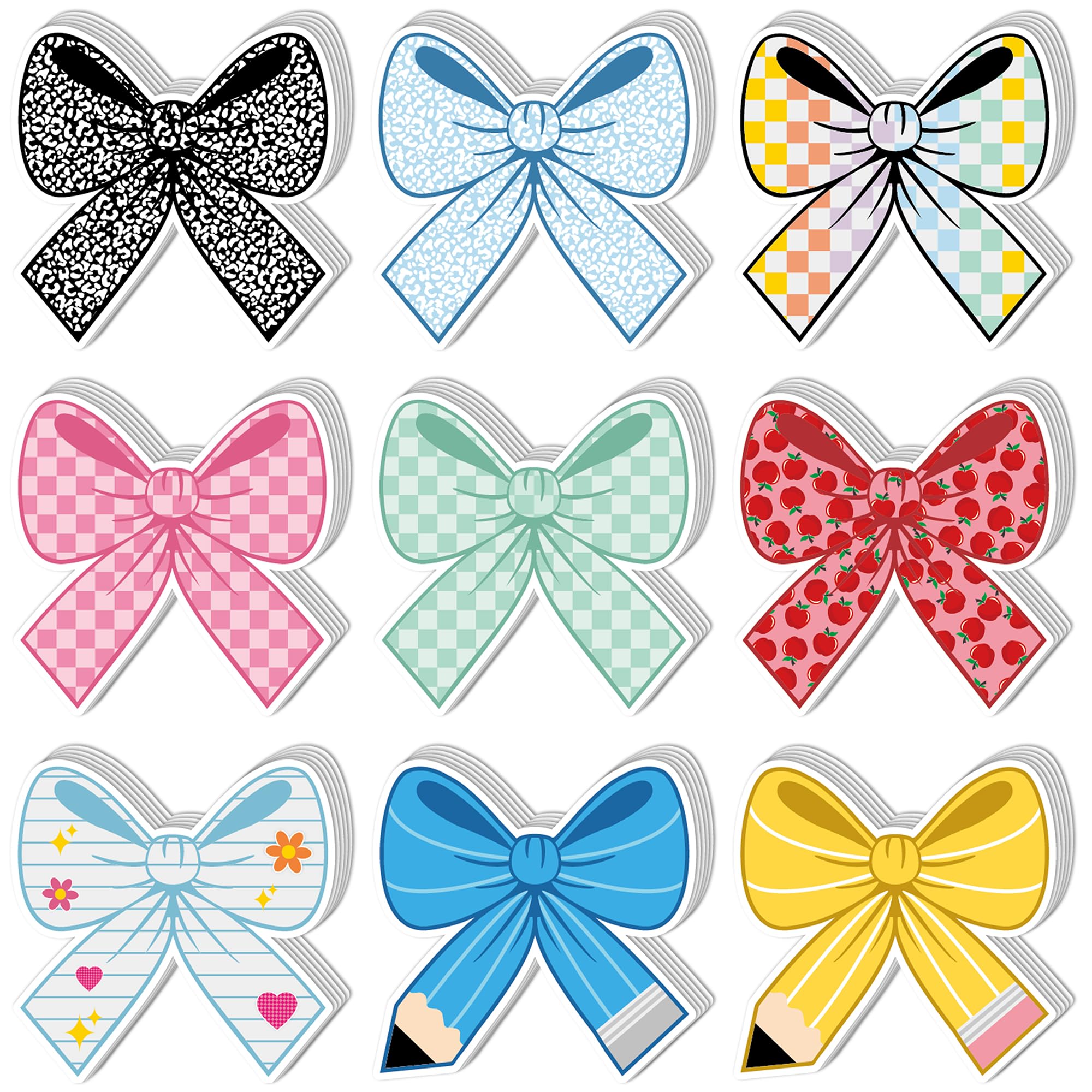 Vuzvuv 45Pcs Back to School Bow Cutouts Pencil Bow Classroom Decor