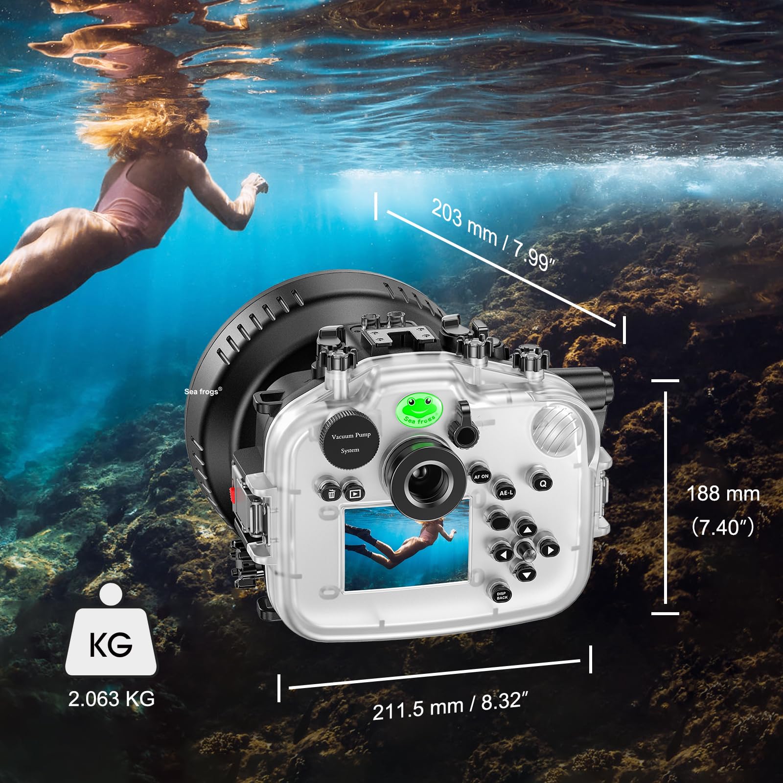 Seafrogs Unterwassergehäuse Für Fujifilm X-T4 – Wasserdicht Bis 40 M, Für Objektive 16-50mm/18-55mm