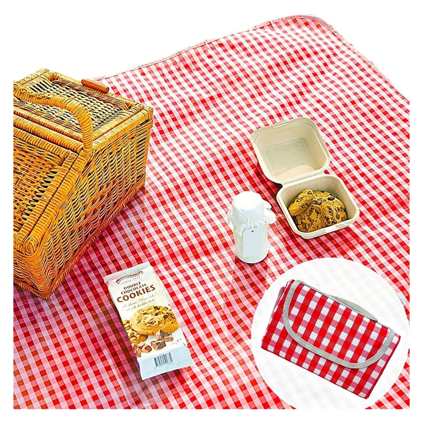 Tappetino da picnic impermeabile, portatile, per campeggio, a prova di umidità, per spiaggia e prateria, perfetto per picnic in famiglia e gite primaverili
